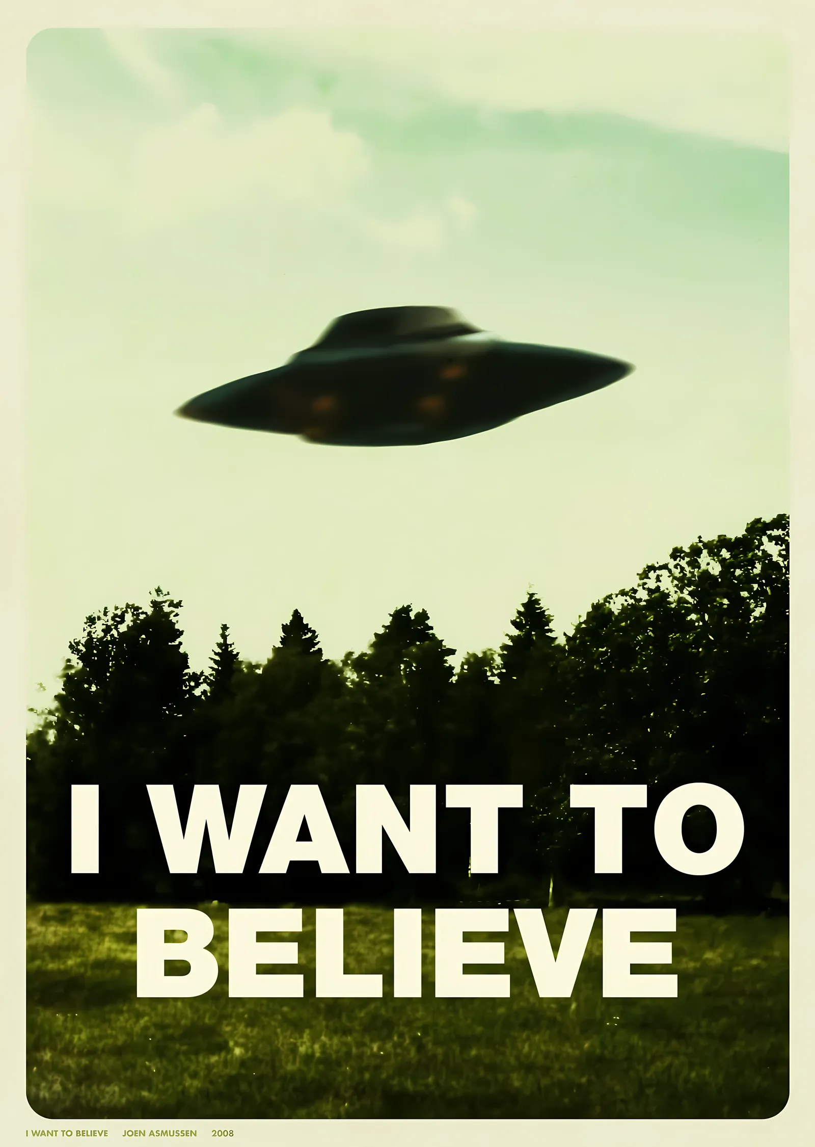 The X-Files: Çam Ormanında UFO metal tablo