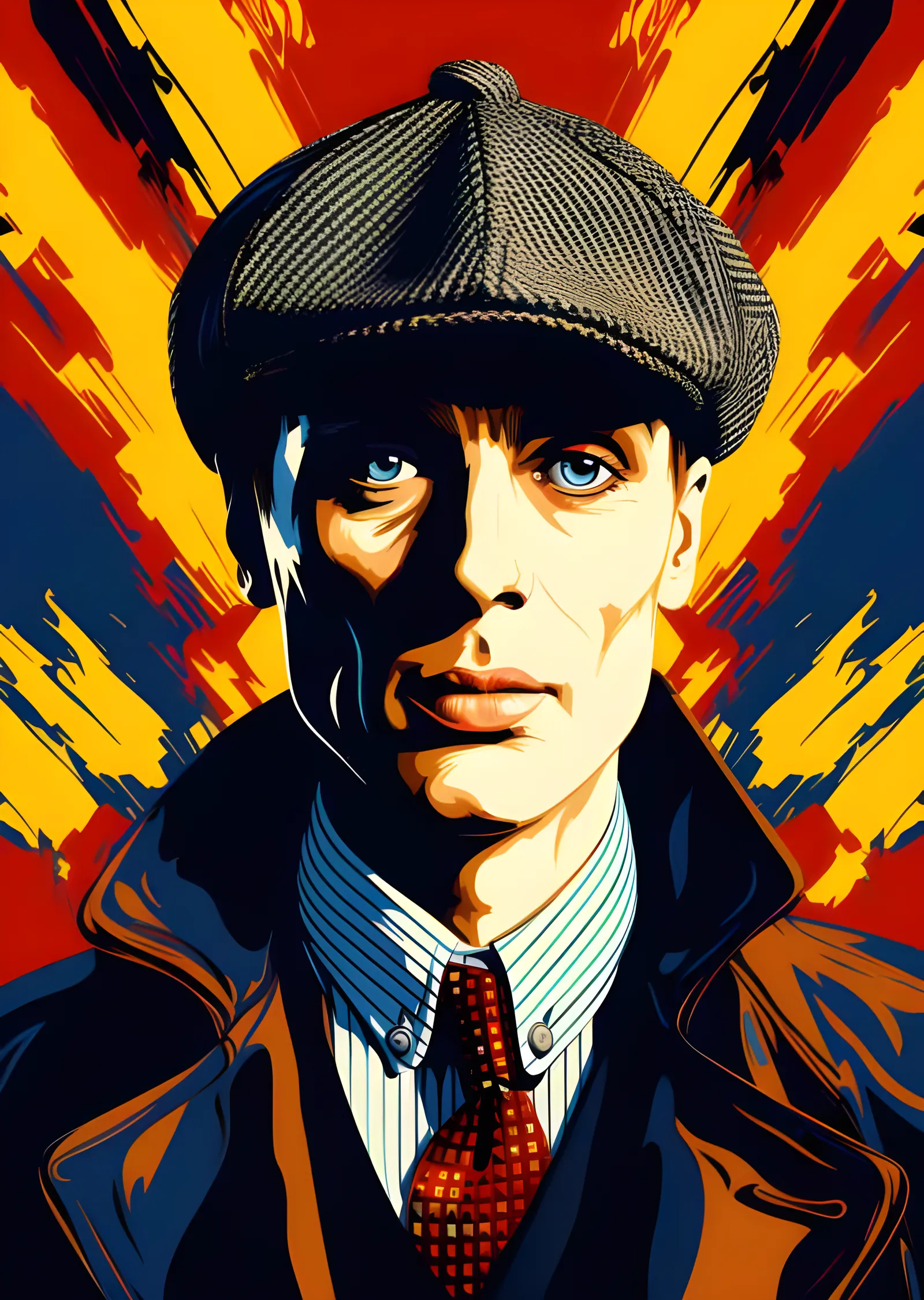 Thomas Shelby - Peaky Blinders Pop Art Portre metal tablo