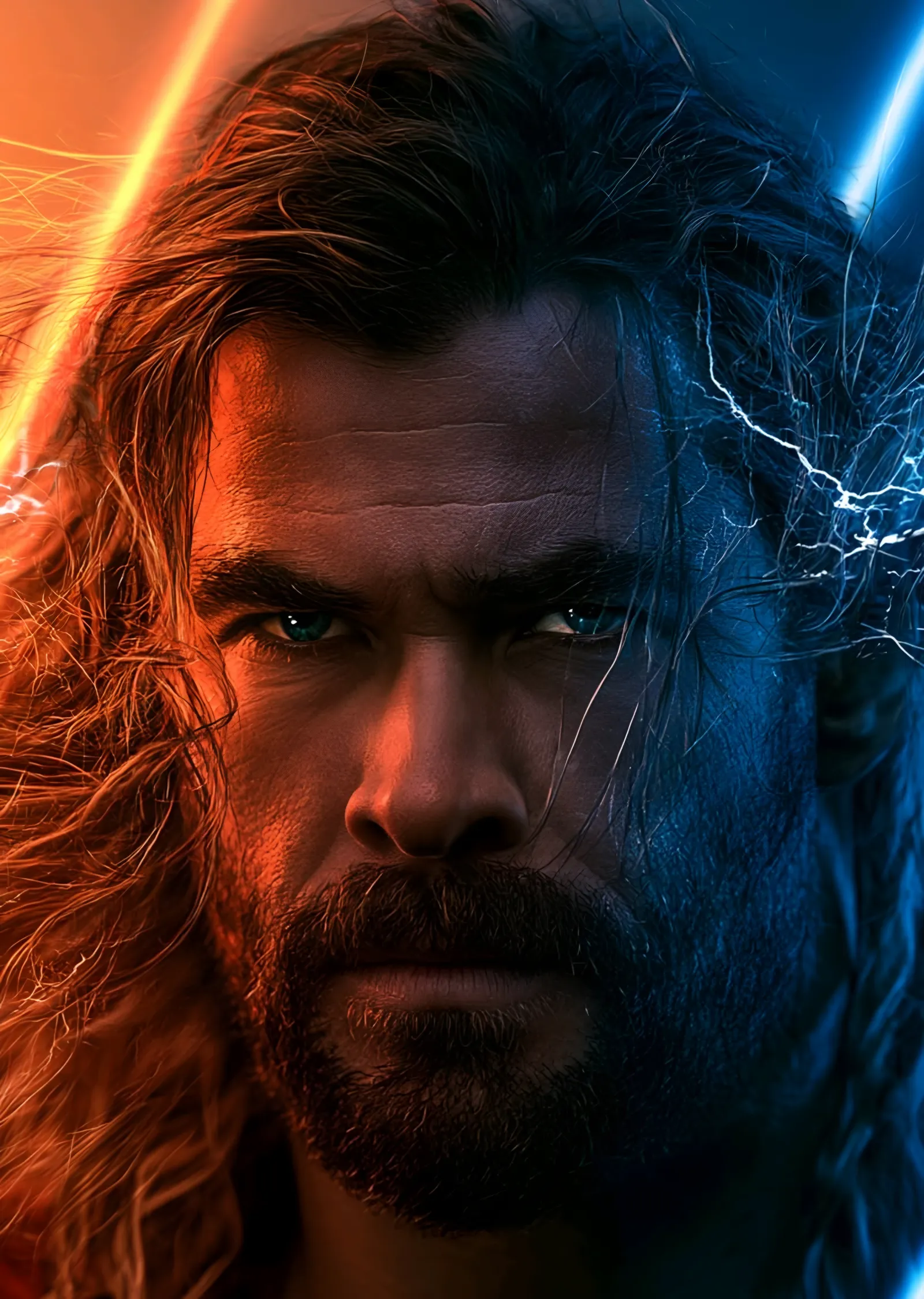 Thor - Yakın Plan metal tablo