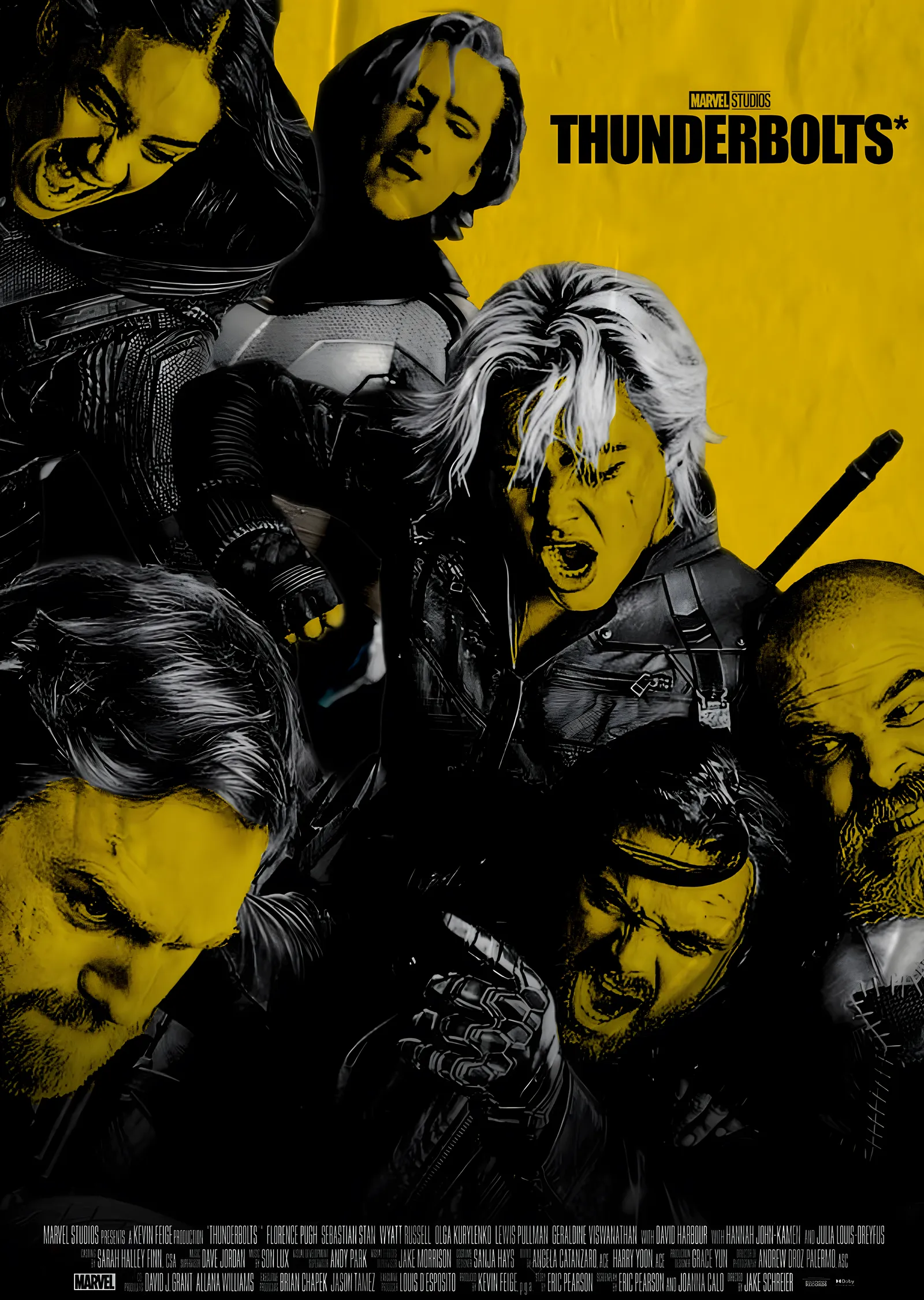 Thunderbolts - Sarı Kadro metal tablo