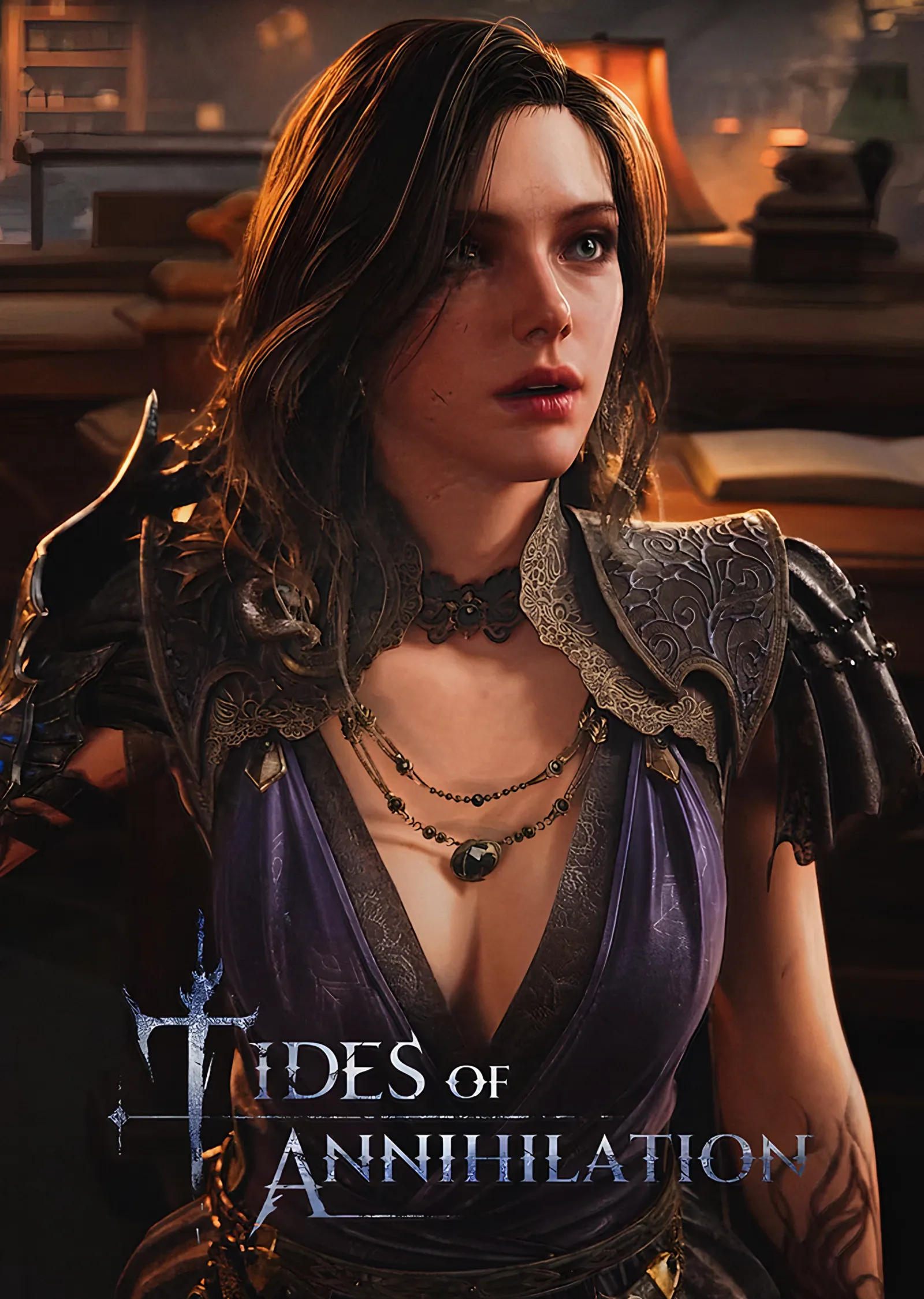 Tides of Annihilation: Zırhlı Kadın Portresi metal tablo