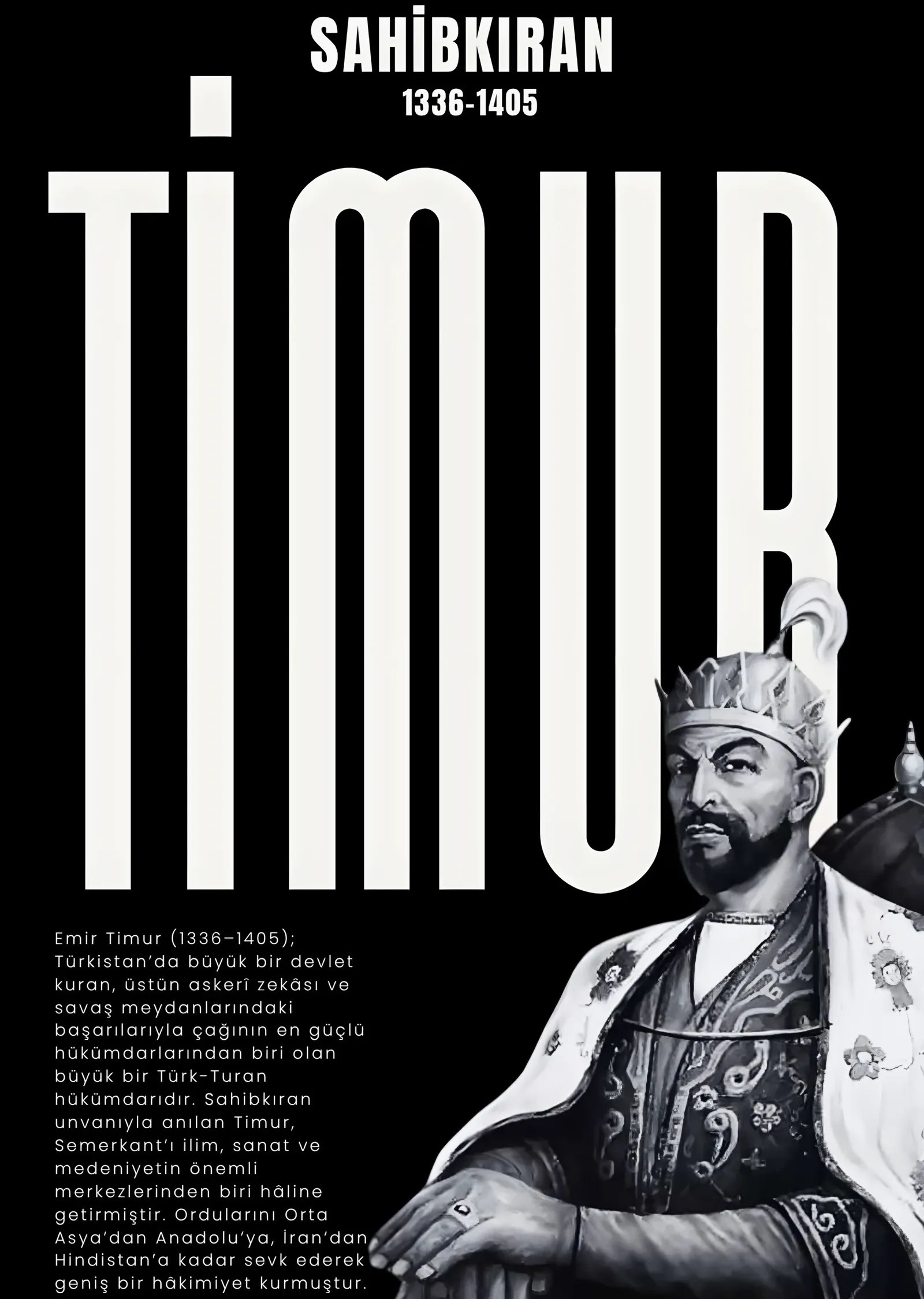 Timur: Sahibkıran 1336-1405 metal tablo