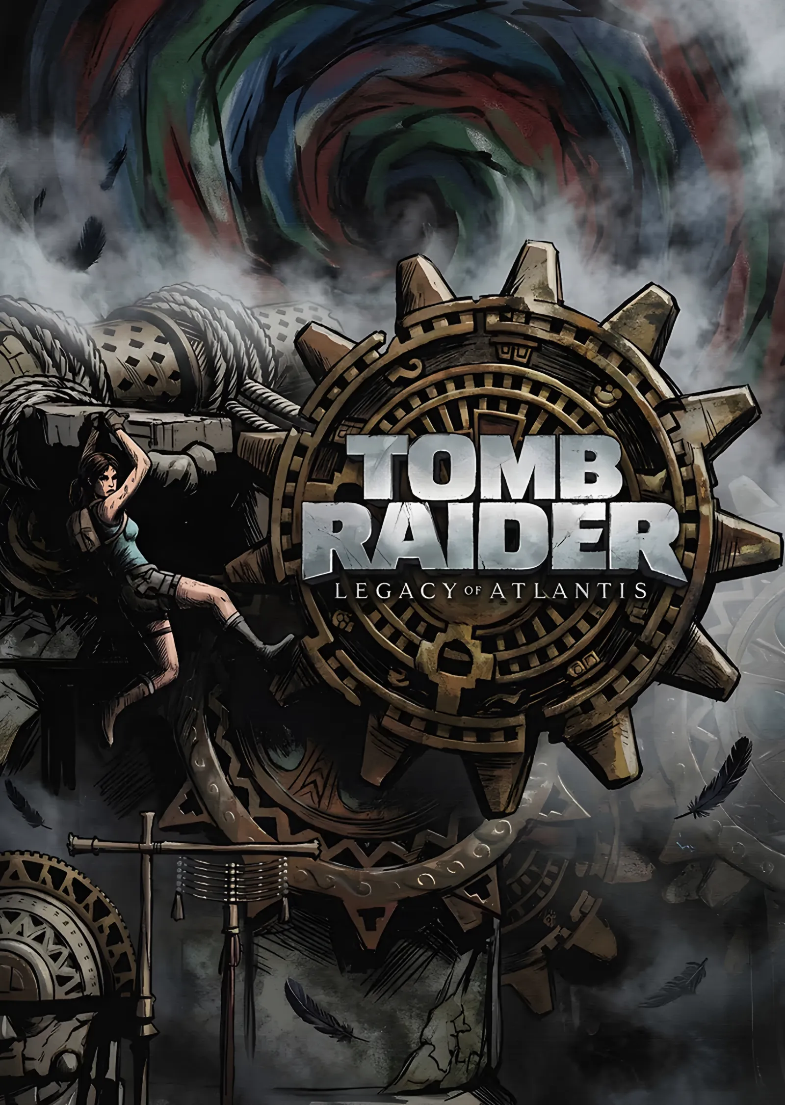 Tomb Raider: Dişli Çarkın Üstünde Lara metal tablo