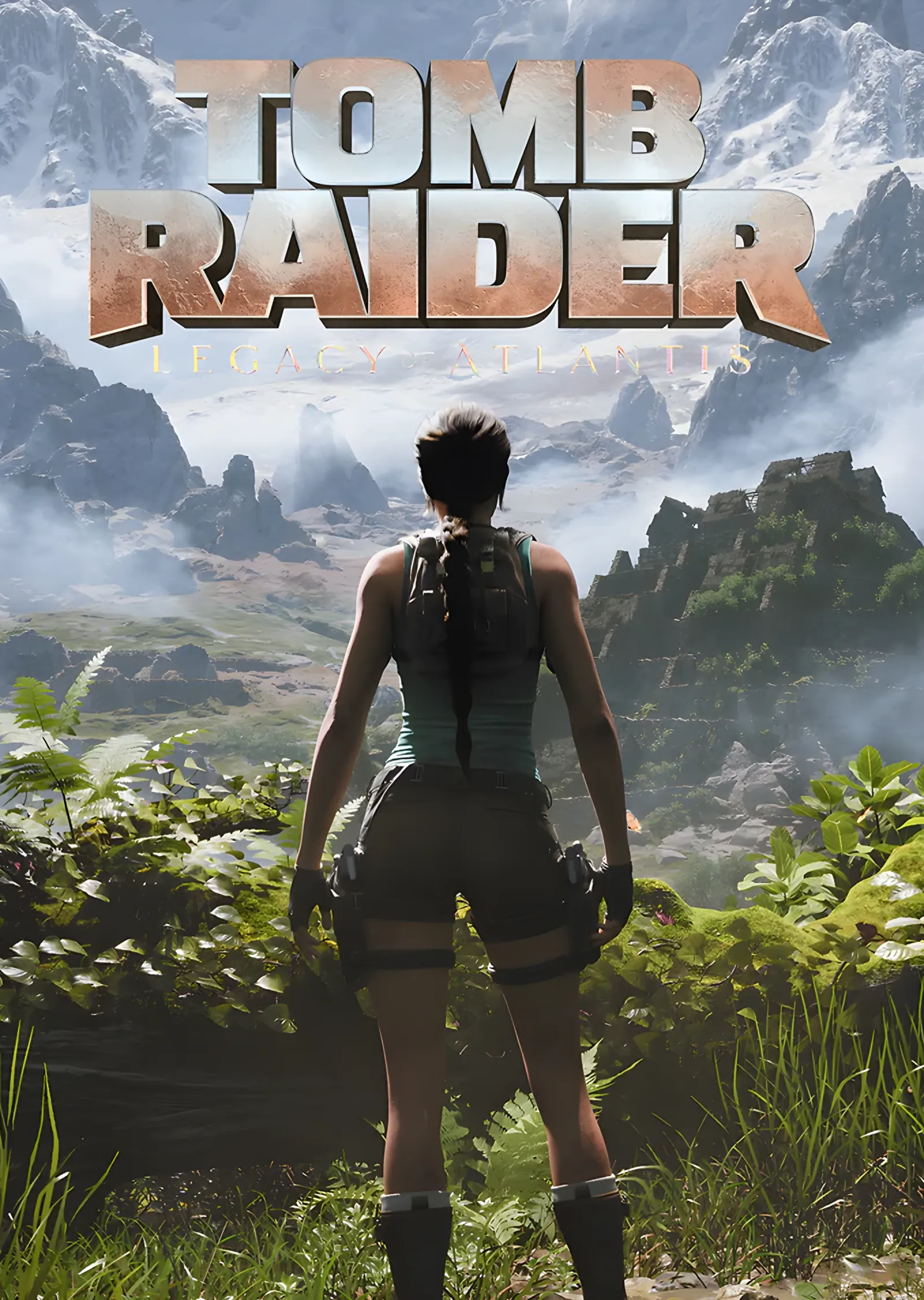 Tomb Raider: Yeşil Vadiye Bakan Lara metal tablo