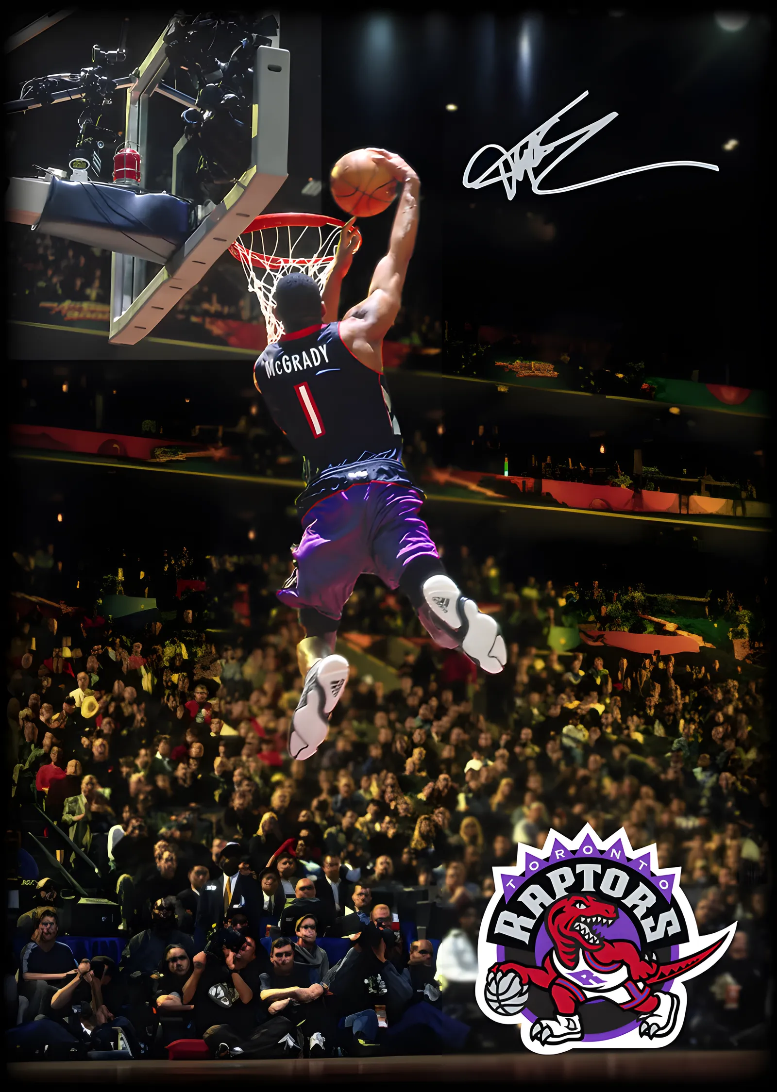 Tracy McGrady - Toronto Raptors metal tablo