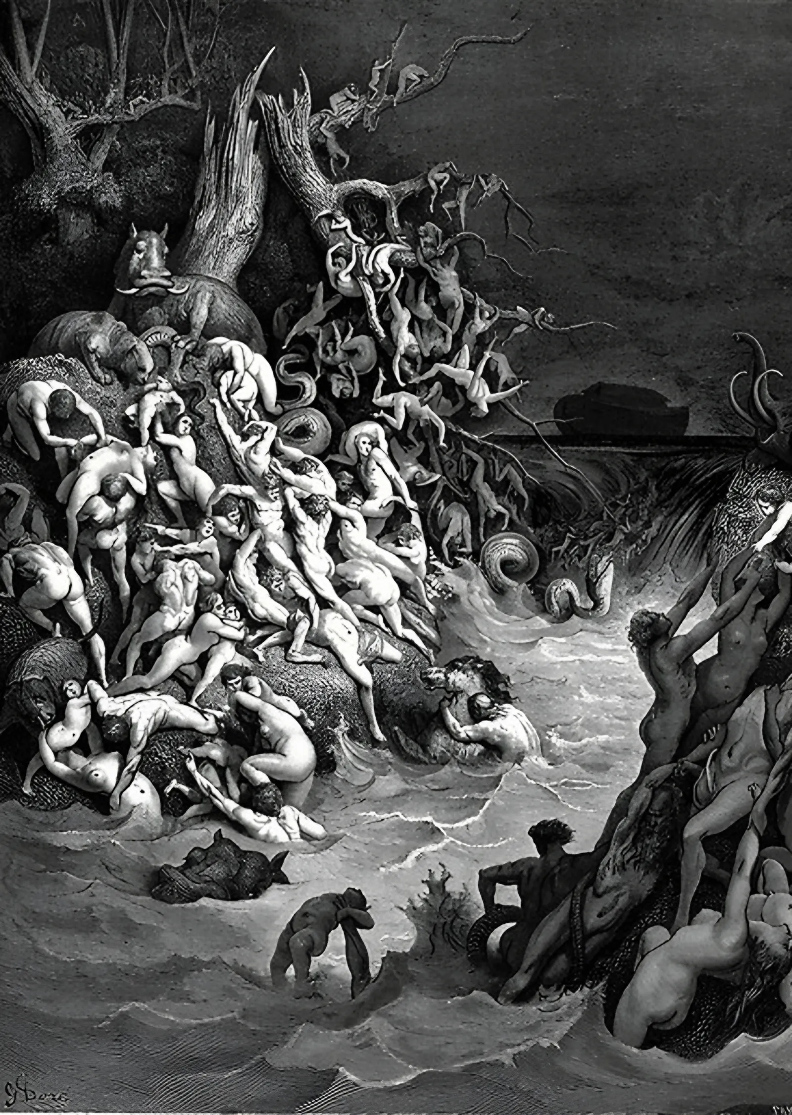 Tufan - Gustave Doré metal tablo