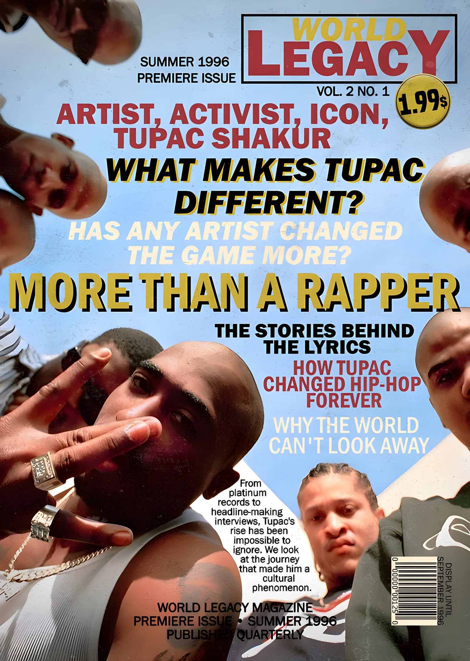 Tupac Shakur: World Legacy Kapağı metal tablo