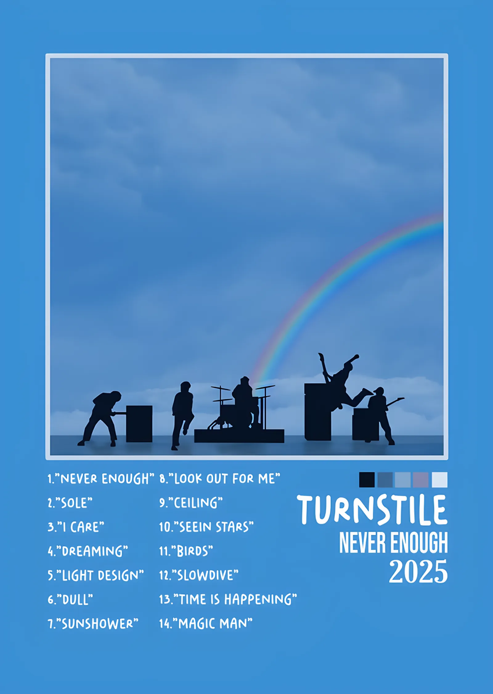 Turnstile - Never Enough 2025 metal tablo