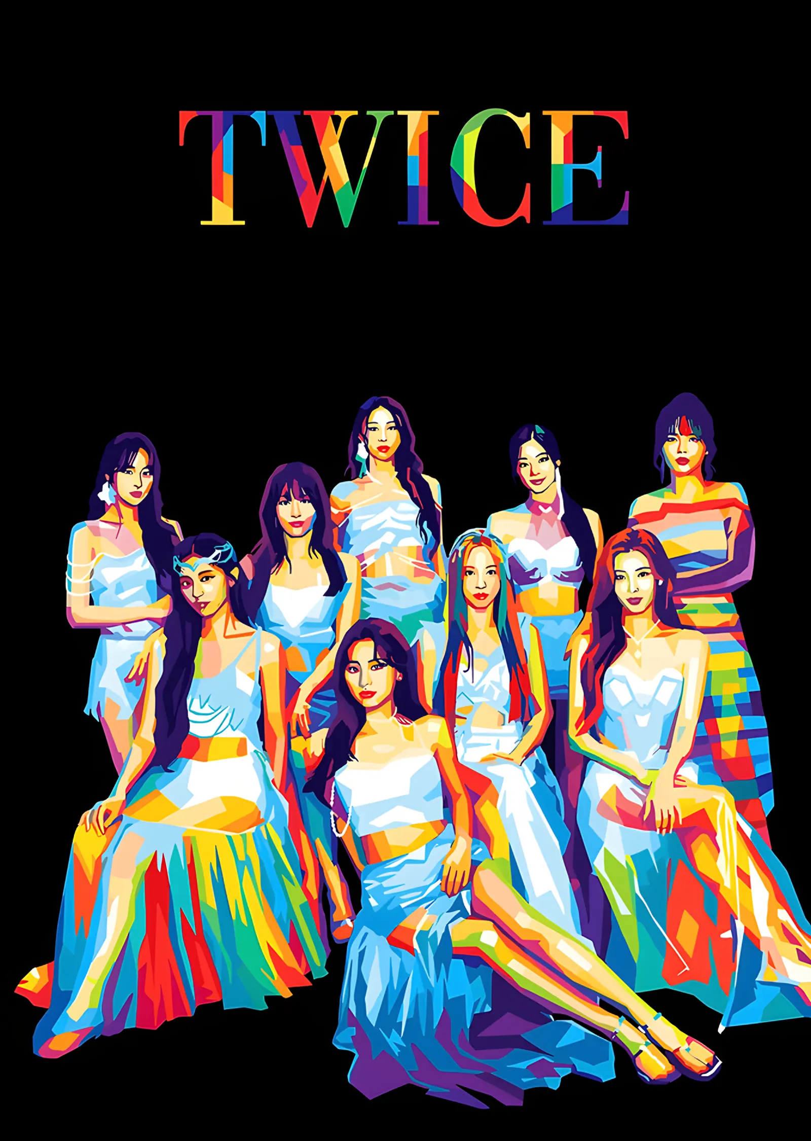 TWICE - Pop Art metal tablo