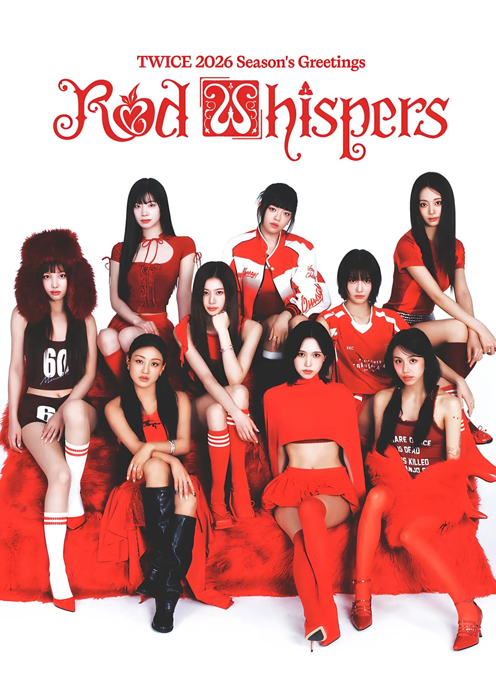 TWICE - Red Whispers Grup Karesi metal tablo
