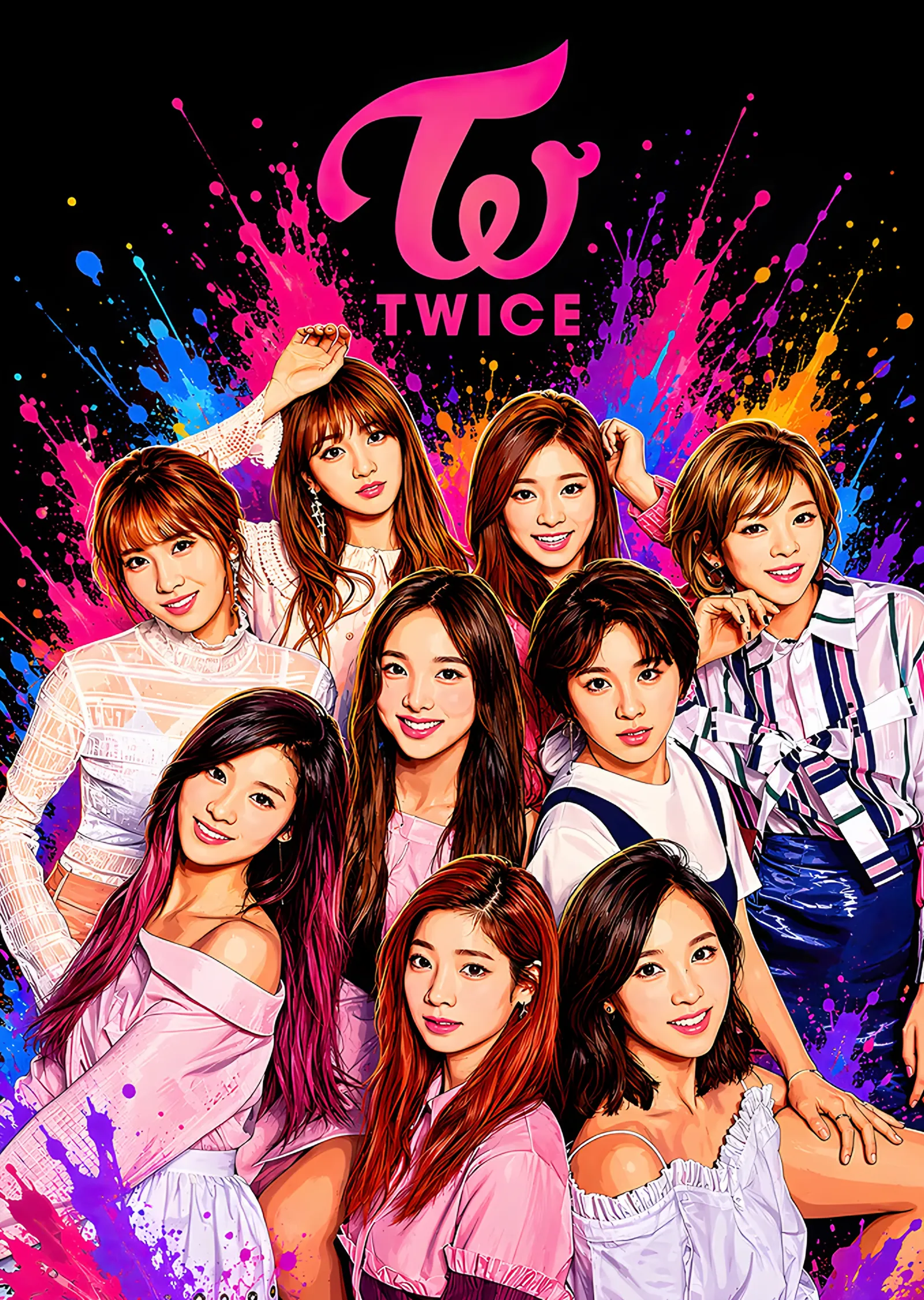 TWICE - Renk Sıçraması metal tablo