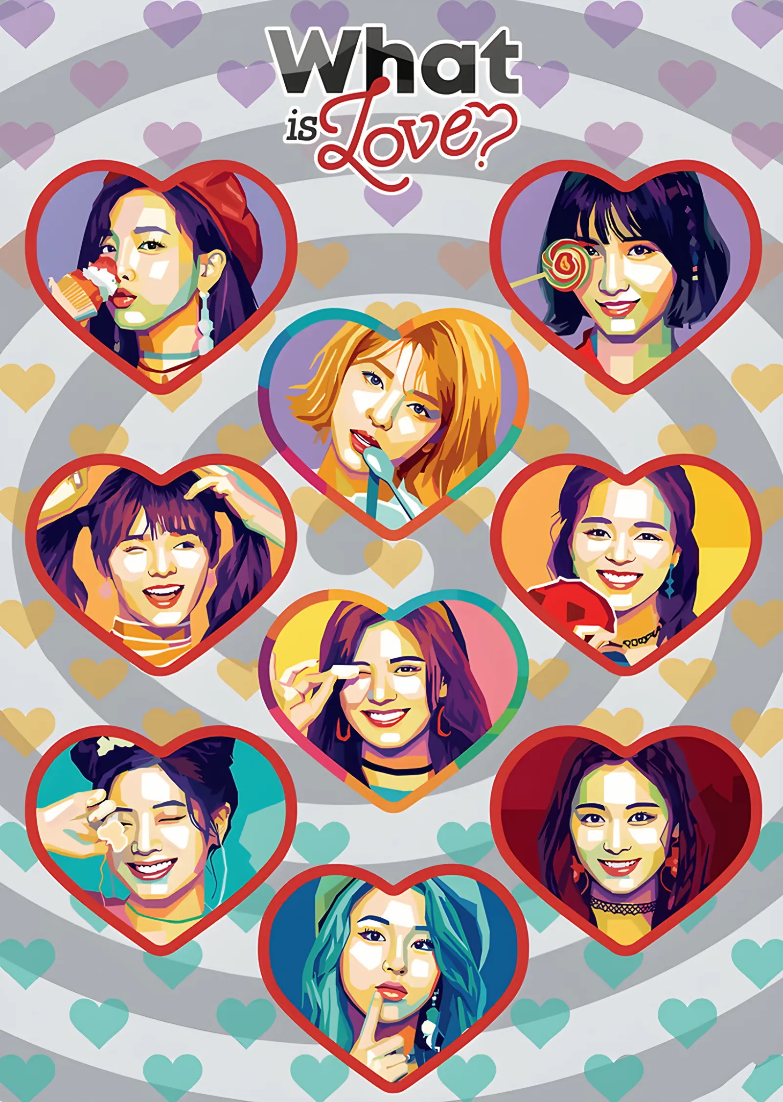 TWICE - What Is Love? metal tablo