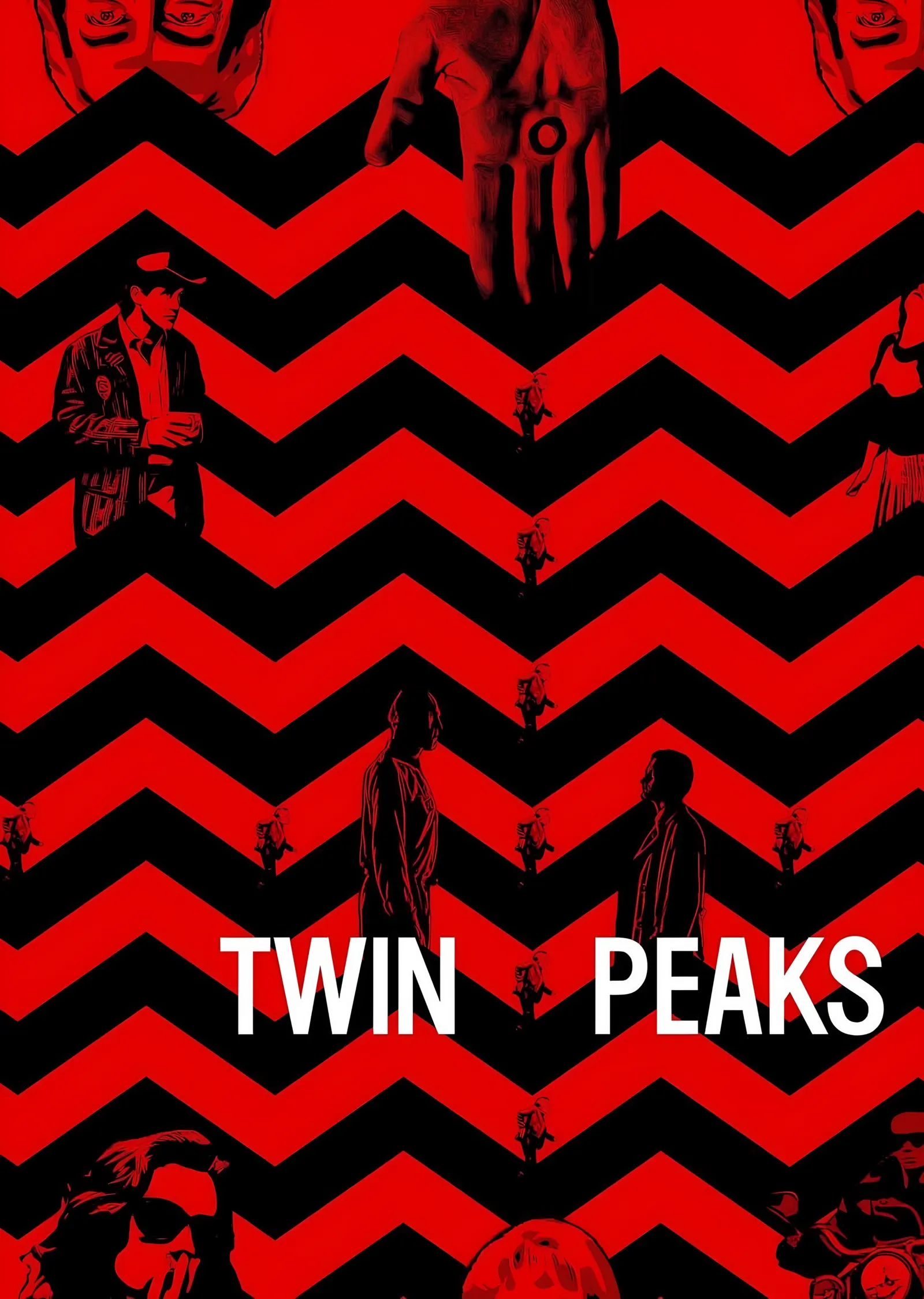 Twin Peaks - Kırmızı Zikzak metal tablo