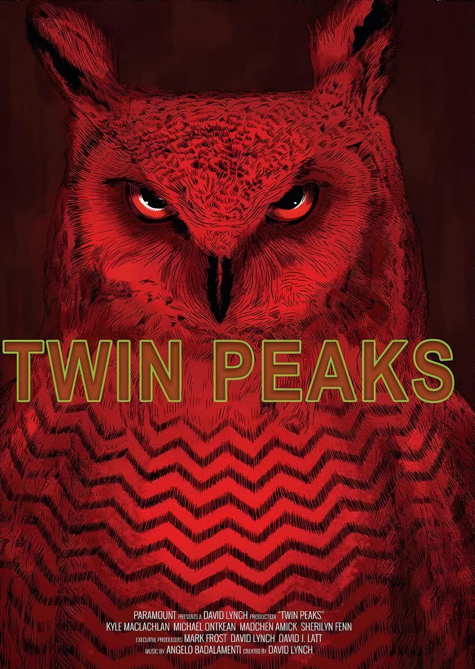 Twin Peaks - Kızıl Baykuş metal tablo