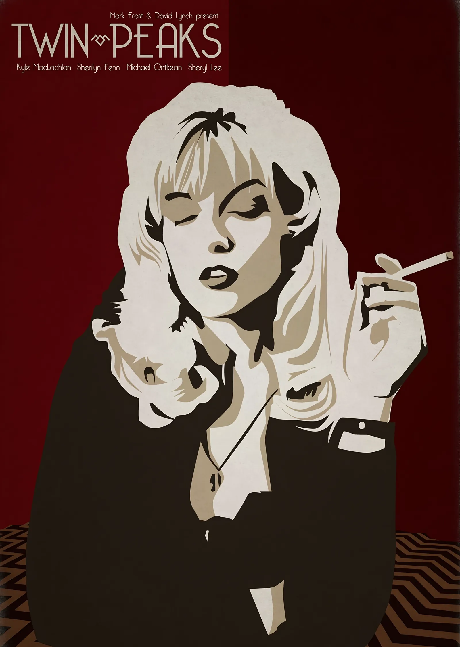 Twin Peaks - Laura Palmer Şablon Portre metal tablo