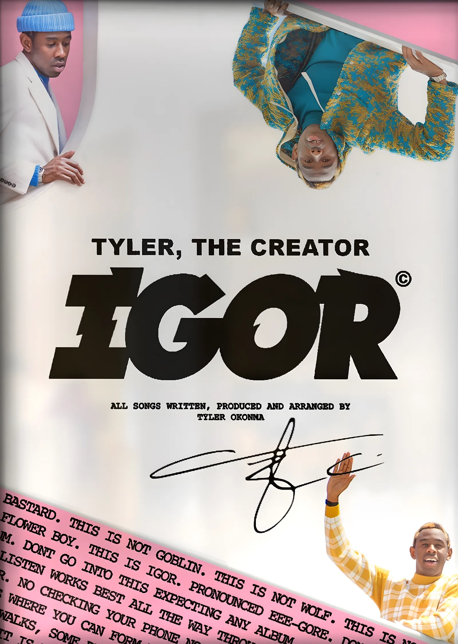 Tyler, The Creator: Igor (Tipografi) metal tablo