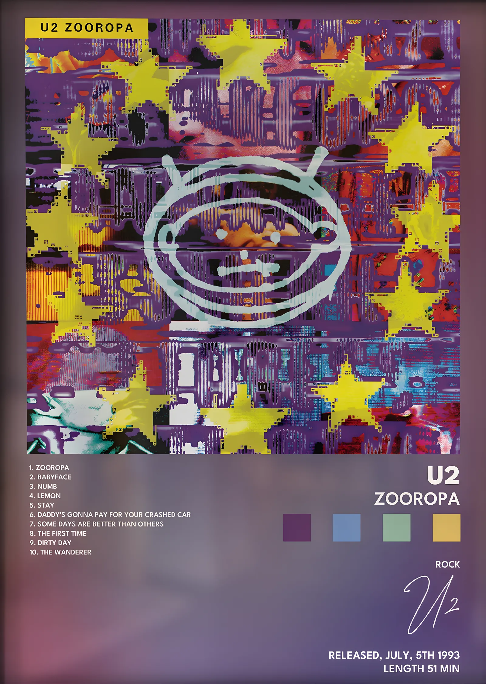 U2: Zooropa metal tablo