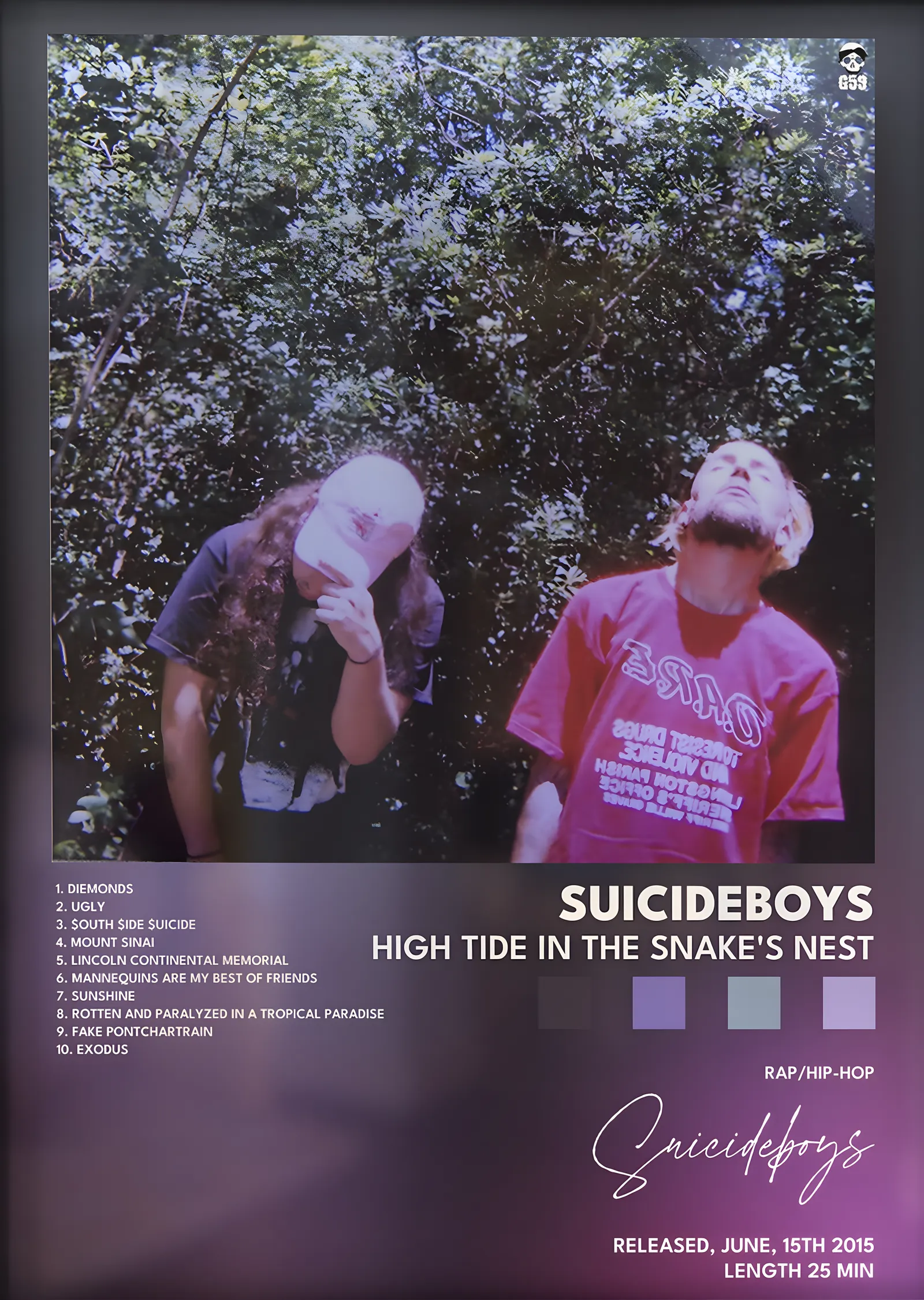 $uicideboy$: High Tide in the Snake's Nest metal tablo