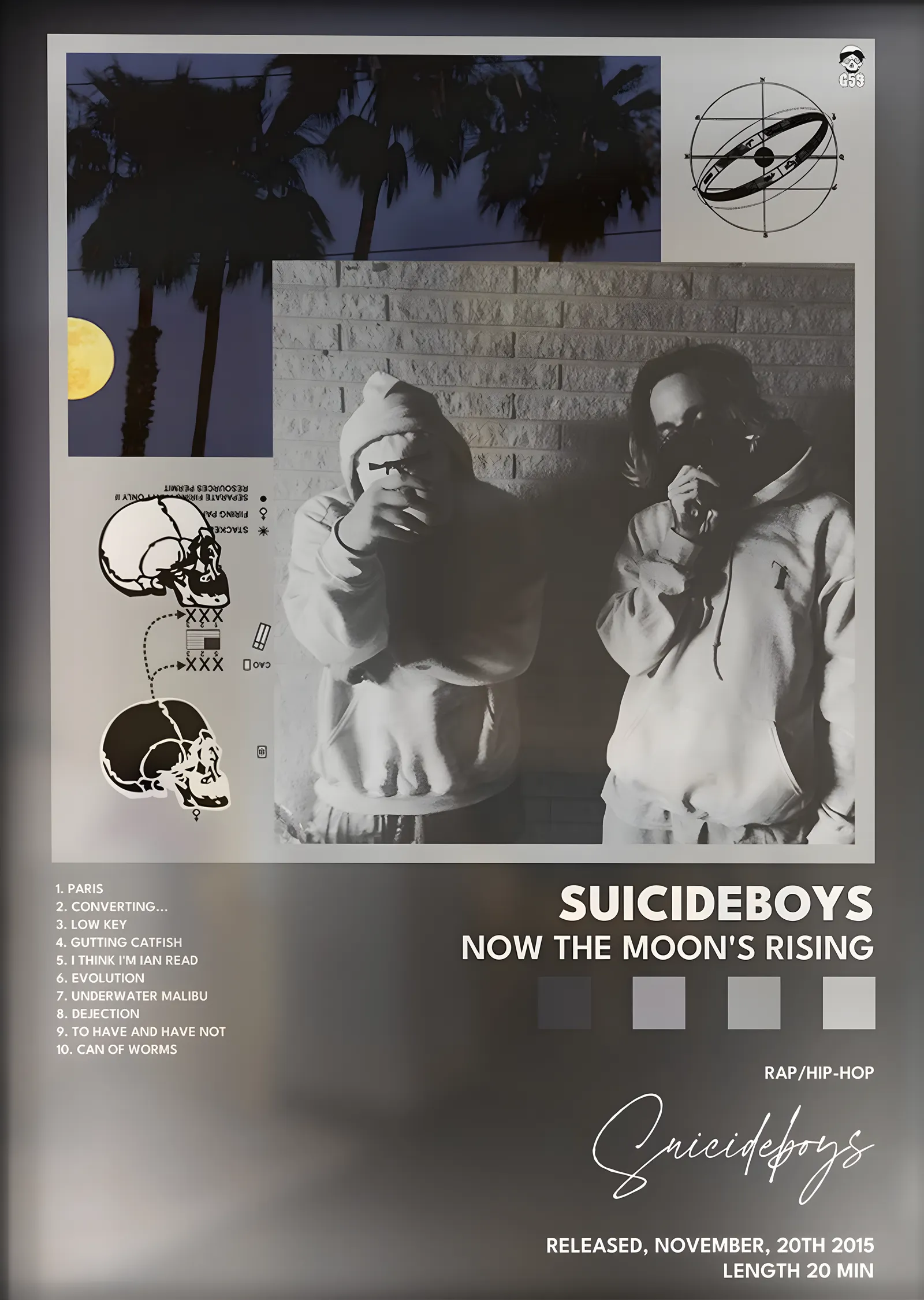 $uicideboy$: Now the Moon's Rising metal tablo