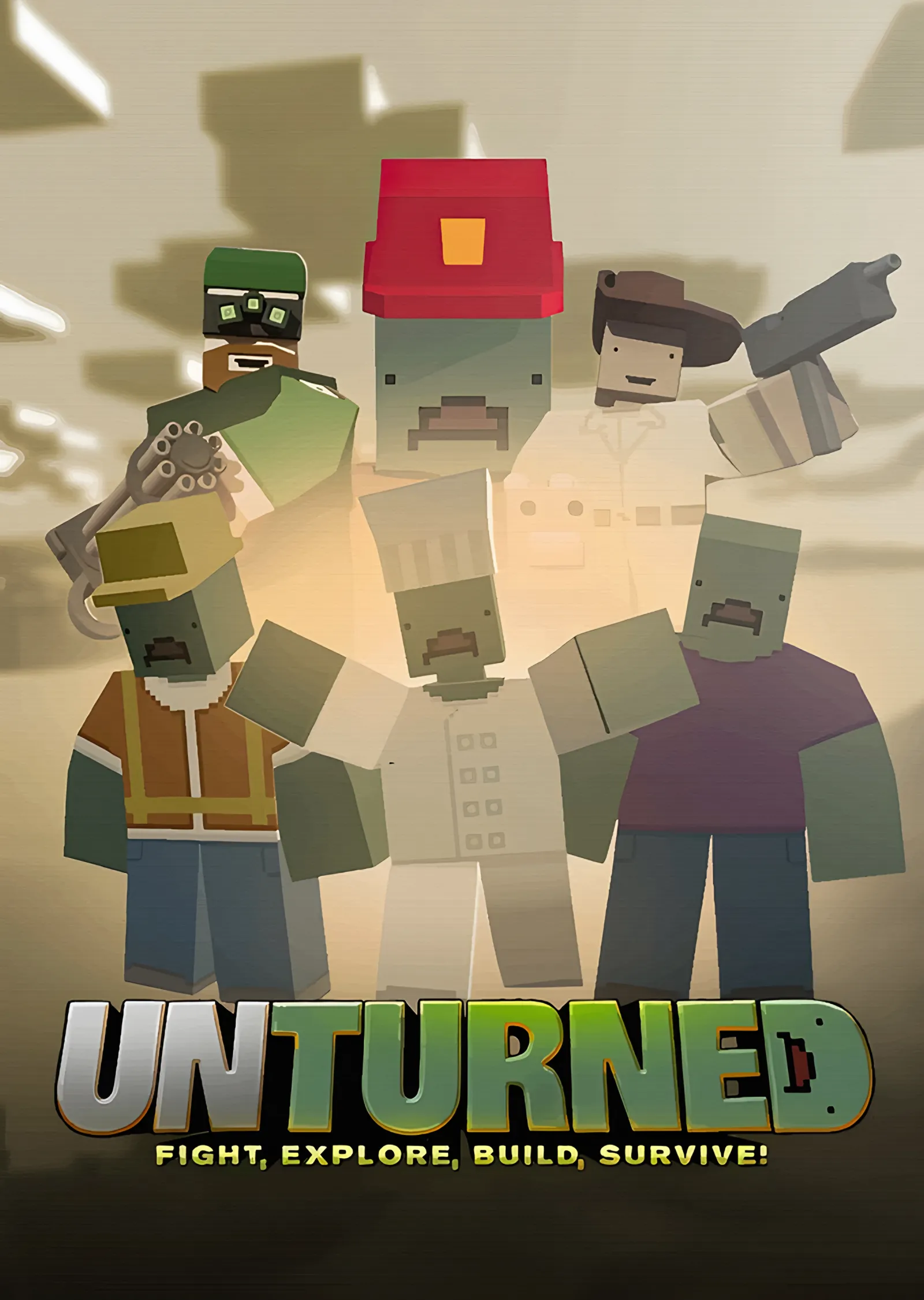Unturned: Blok Zombiler ve Hayatta Kalan metal tablo