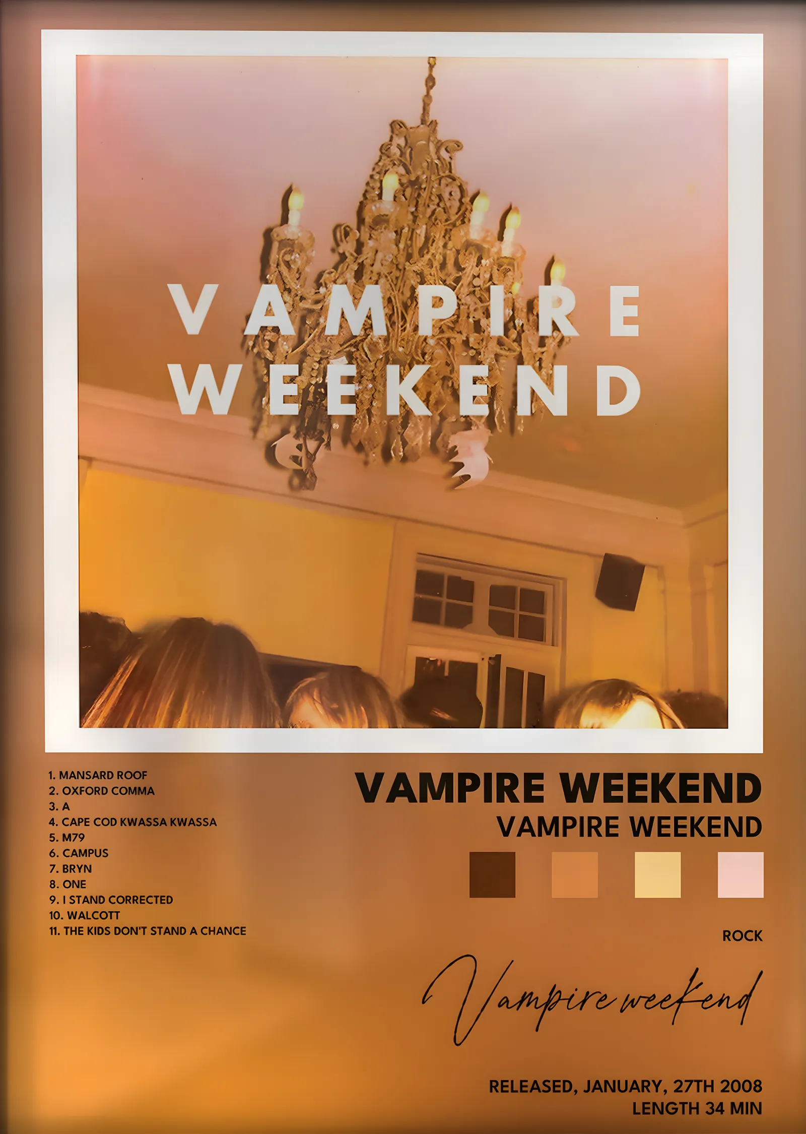 Vampire Weekend: Vampire Weekend metal tablo