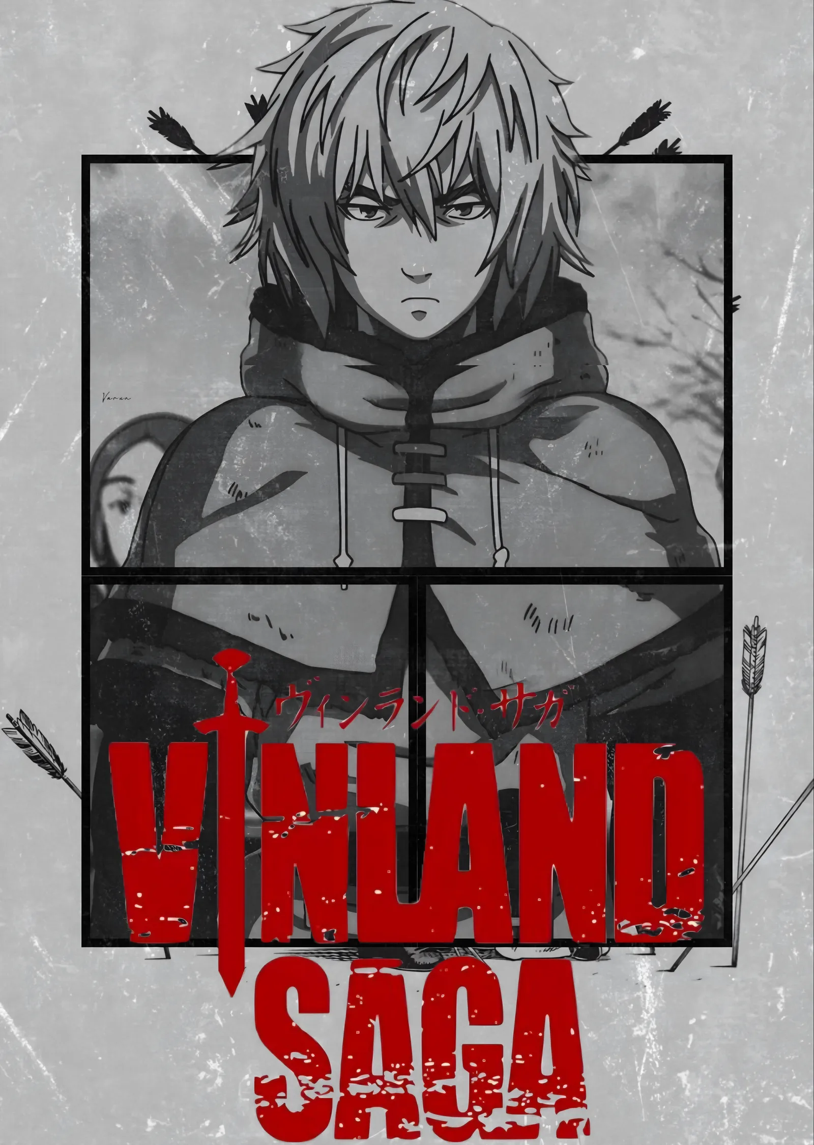 Vinland Saga: Oklar Arasında Thorfinn metal tablo