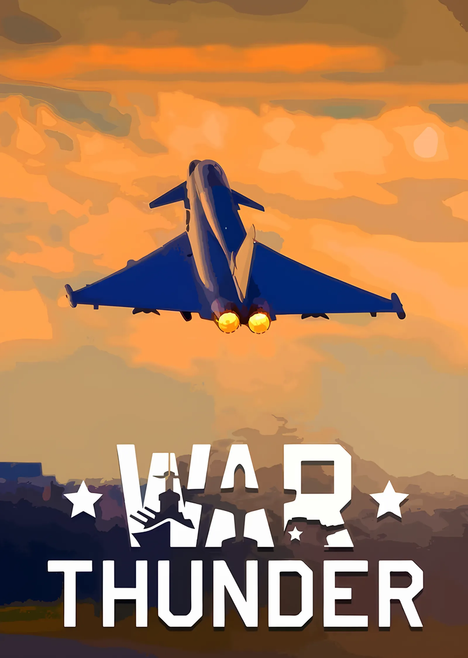 War Thunder: Turuncu Gökte Savaş Jeti metal tablo