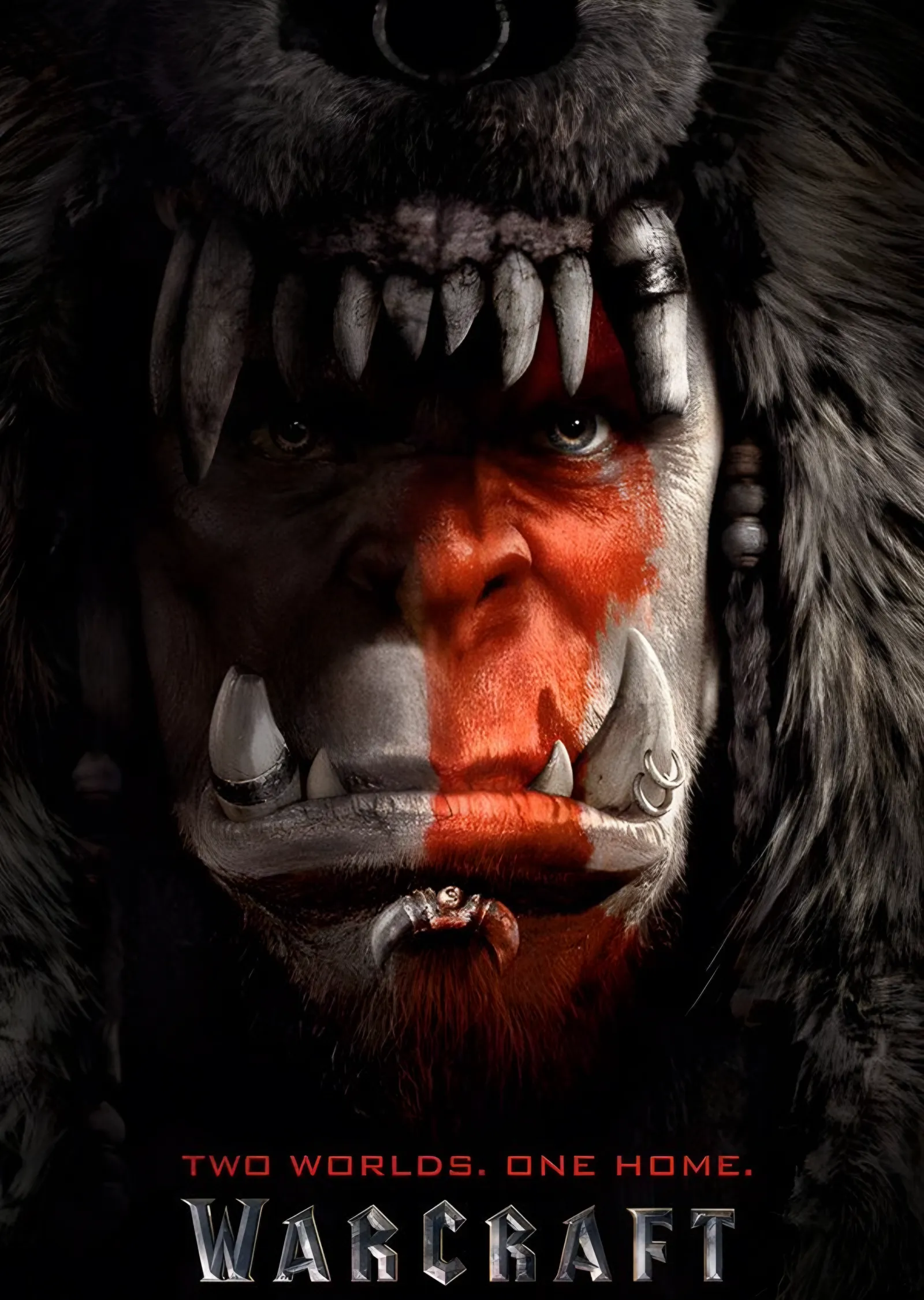 Warcraft - Savaş Boyalı Ork metal tablo