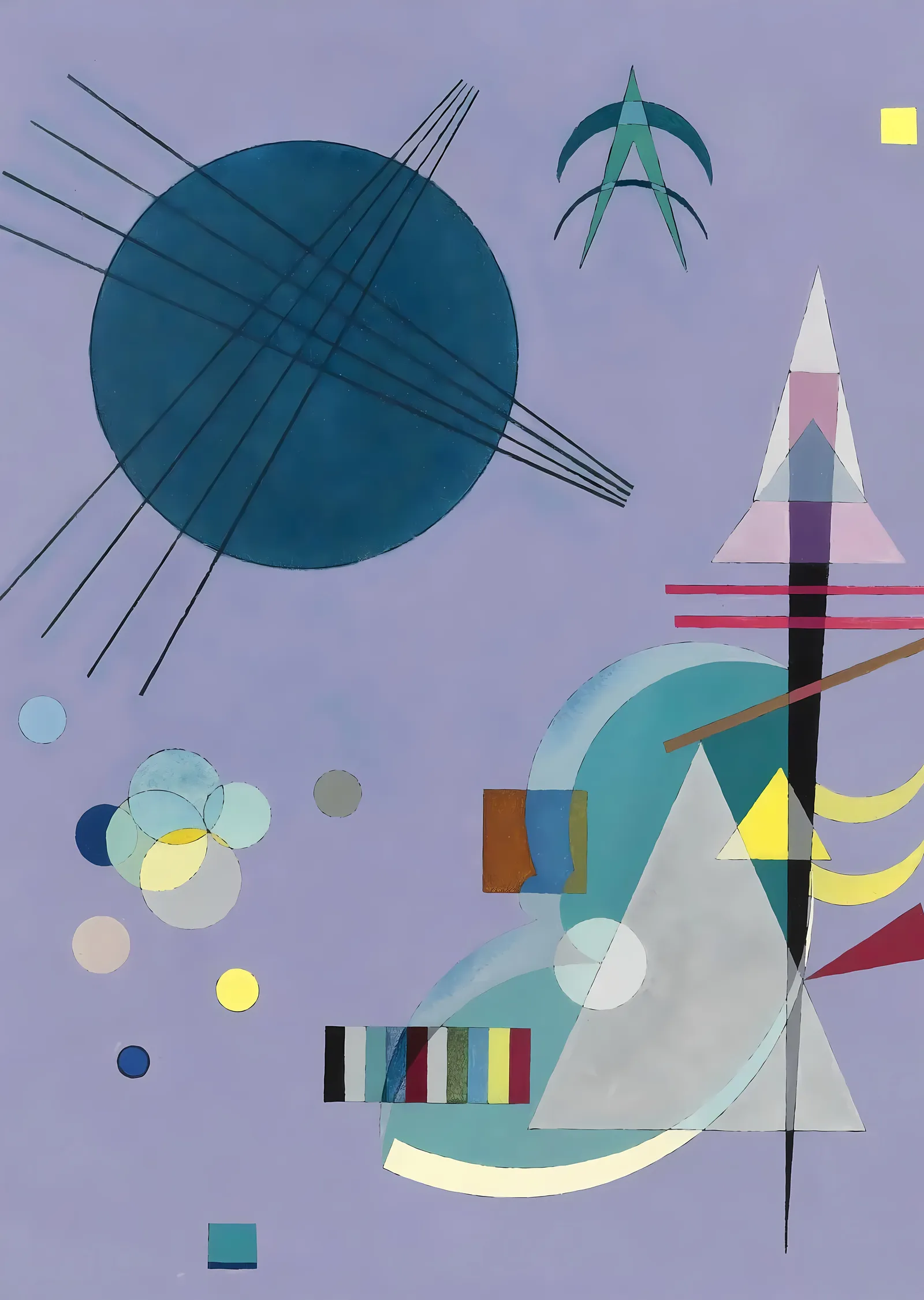 Wassily Kandinsky: Violett-Grün, 1926 metal tablo