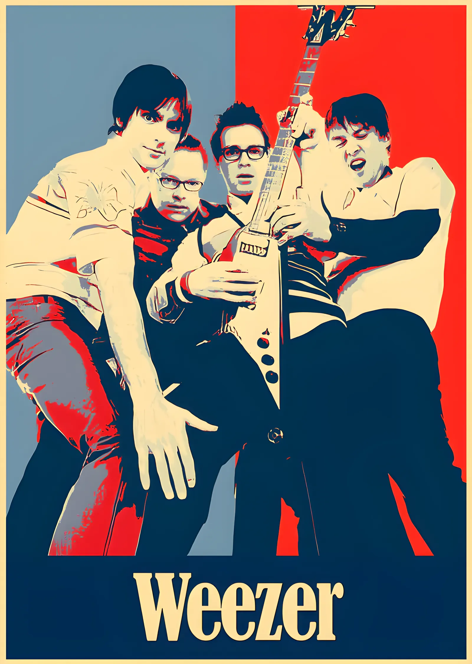 Weezer - Pop Art metal tablo