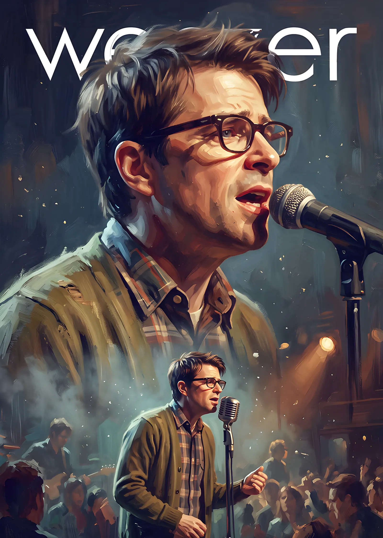 Weezer - Rivers Cuomo metal tablo