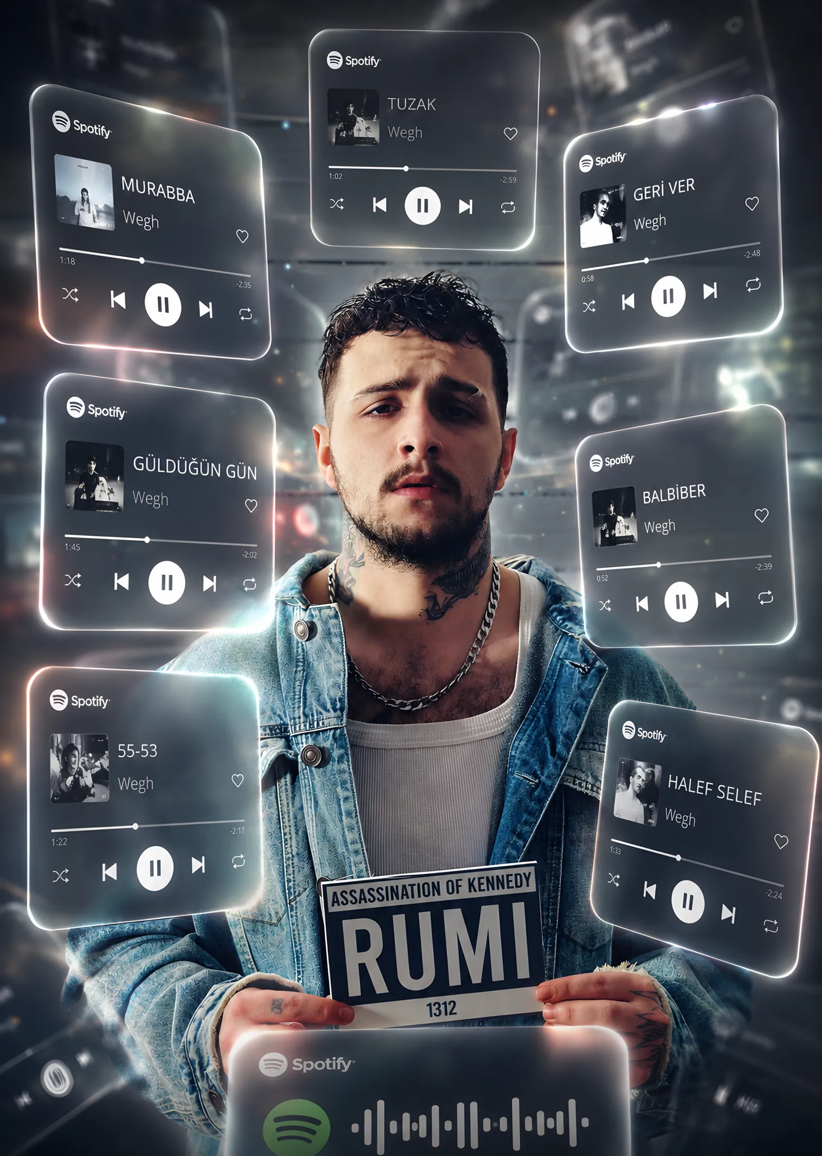 Wegh - Rumi metal tablo