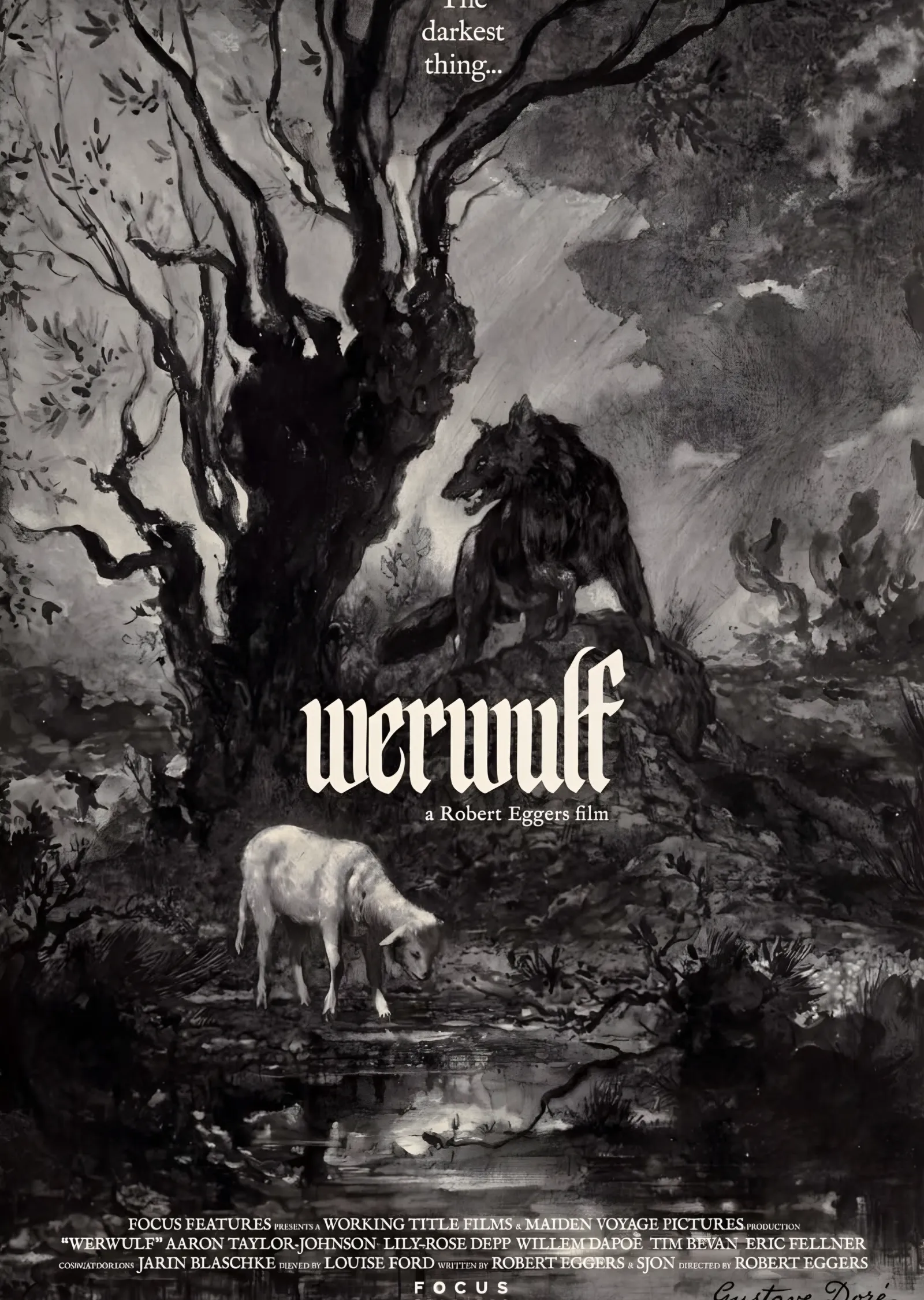 Werwulf Kuru Ağaçlar metal tablo
