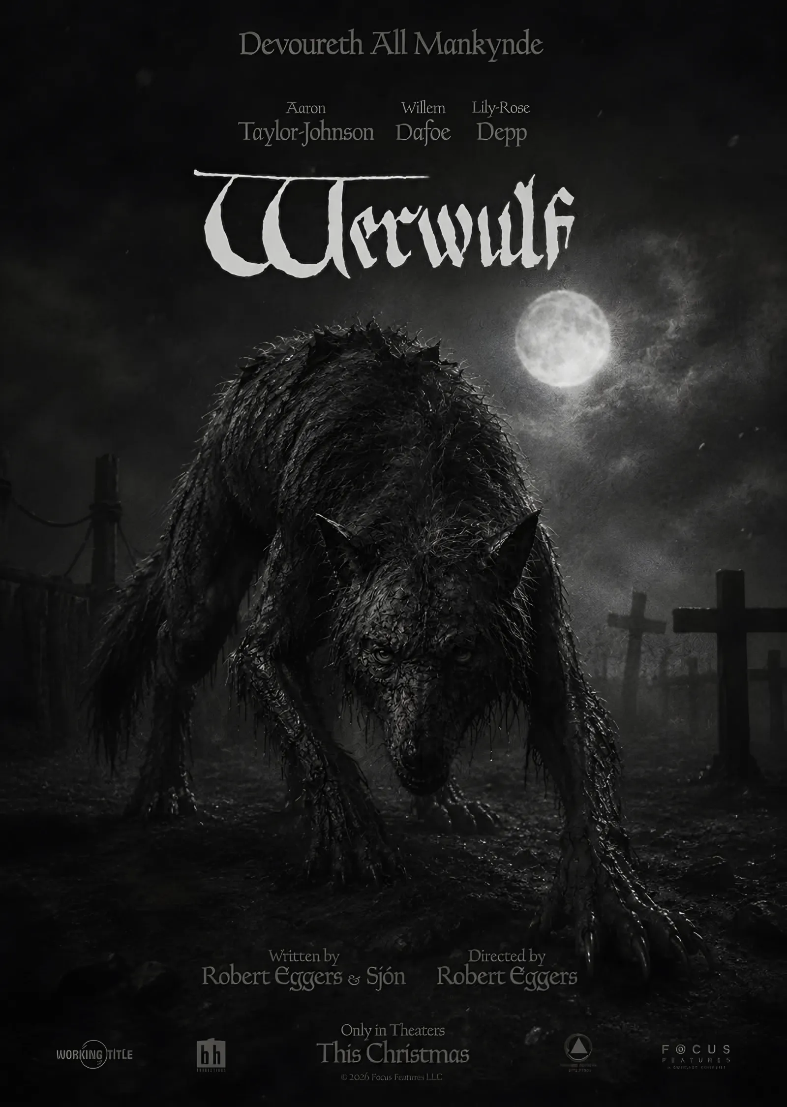 Werwulf Mezarlık Kurdu metal tablo