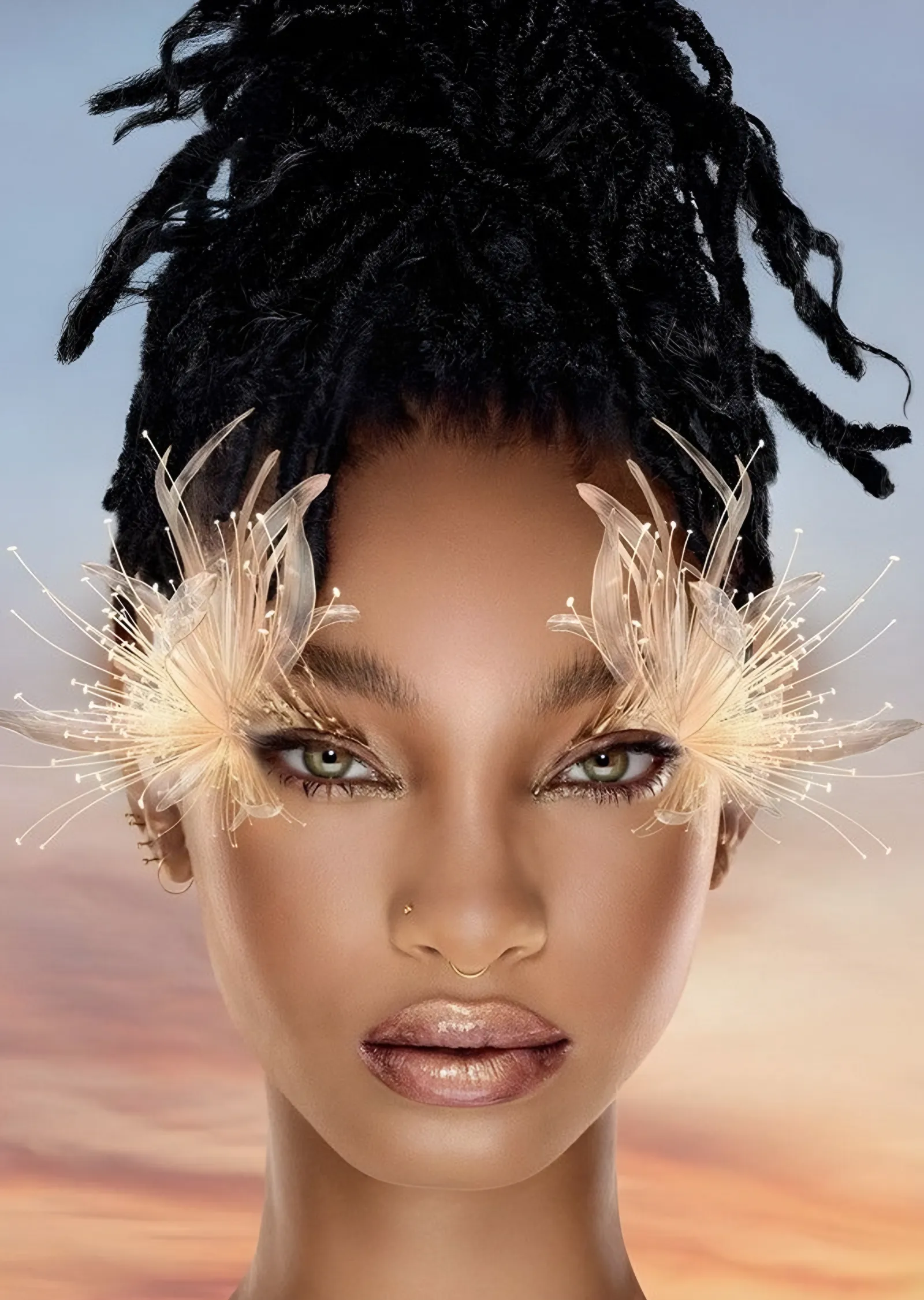 Willow Smith - Altın Kirpik Portresi metal tablo