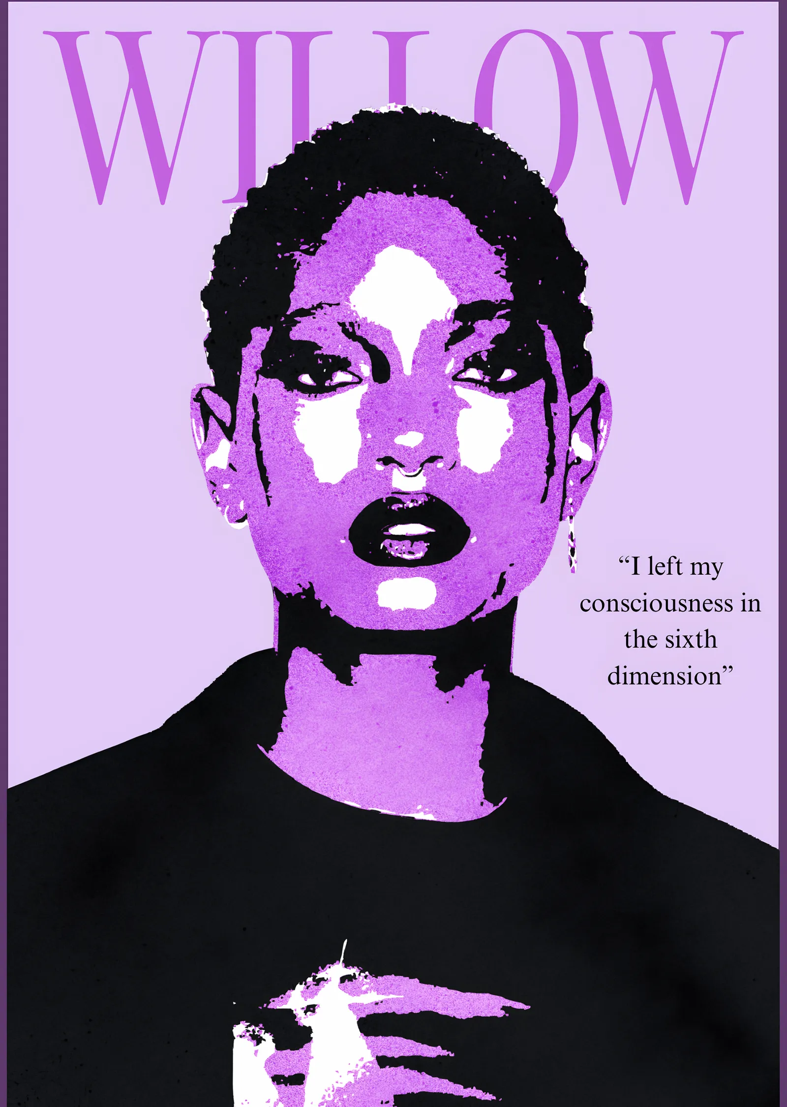 Willow Smith - Mor Grafik Afiş metal tablo