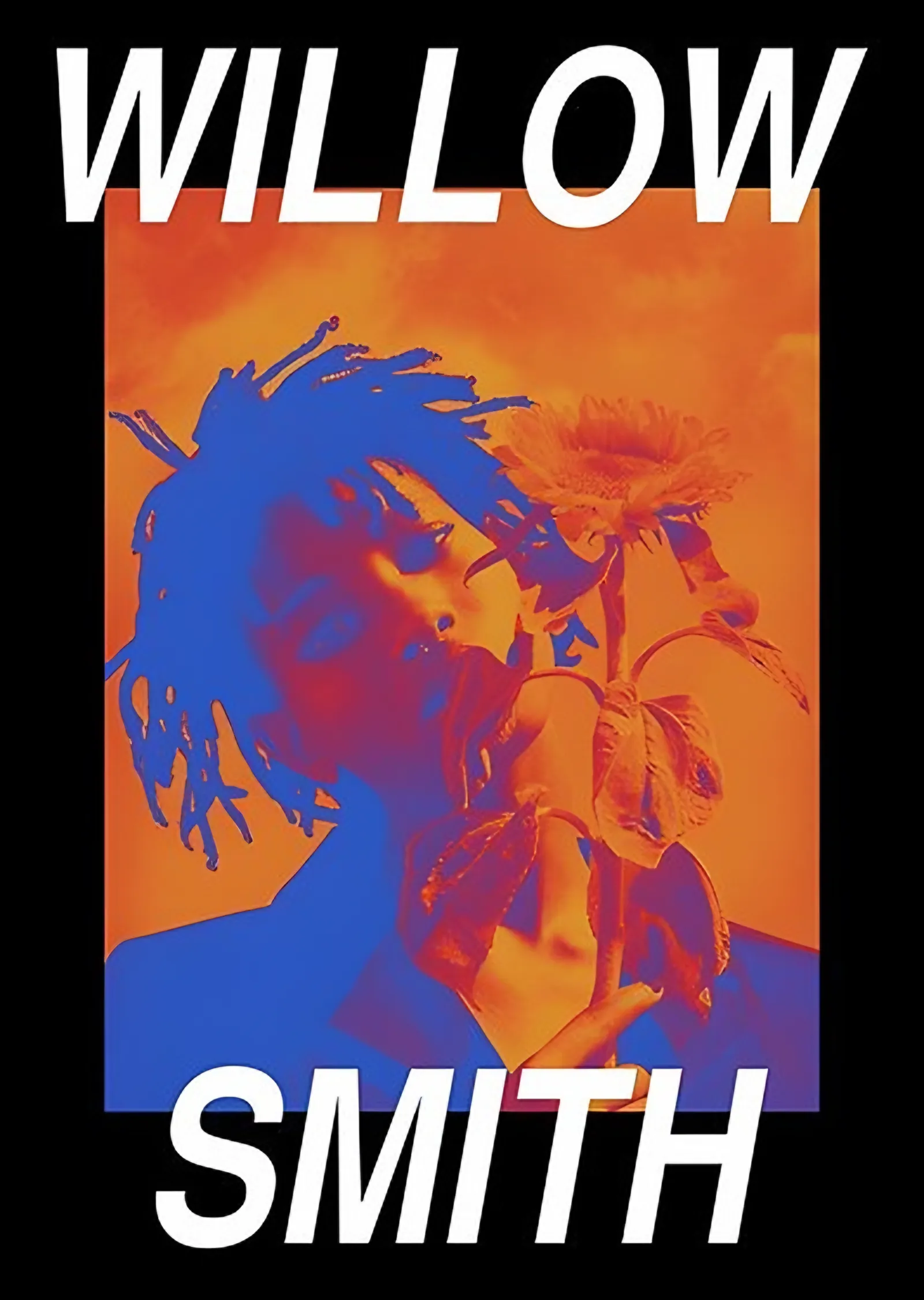 Willow Smith - Turuncu Zeminde Afiş metal tablo