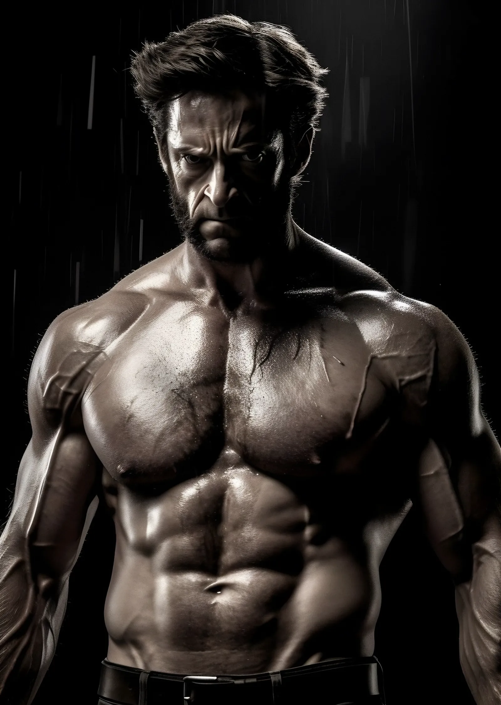 Wolverine - Yağmurda metal tablo