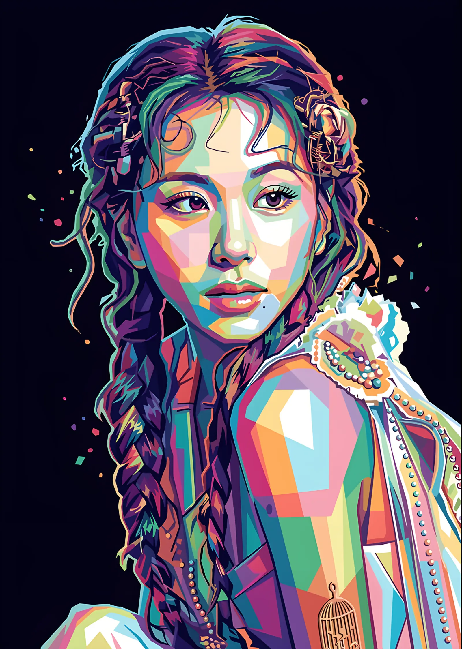 WPAP Neon Portre metal tablo