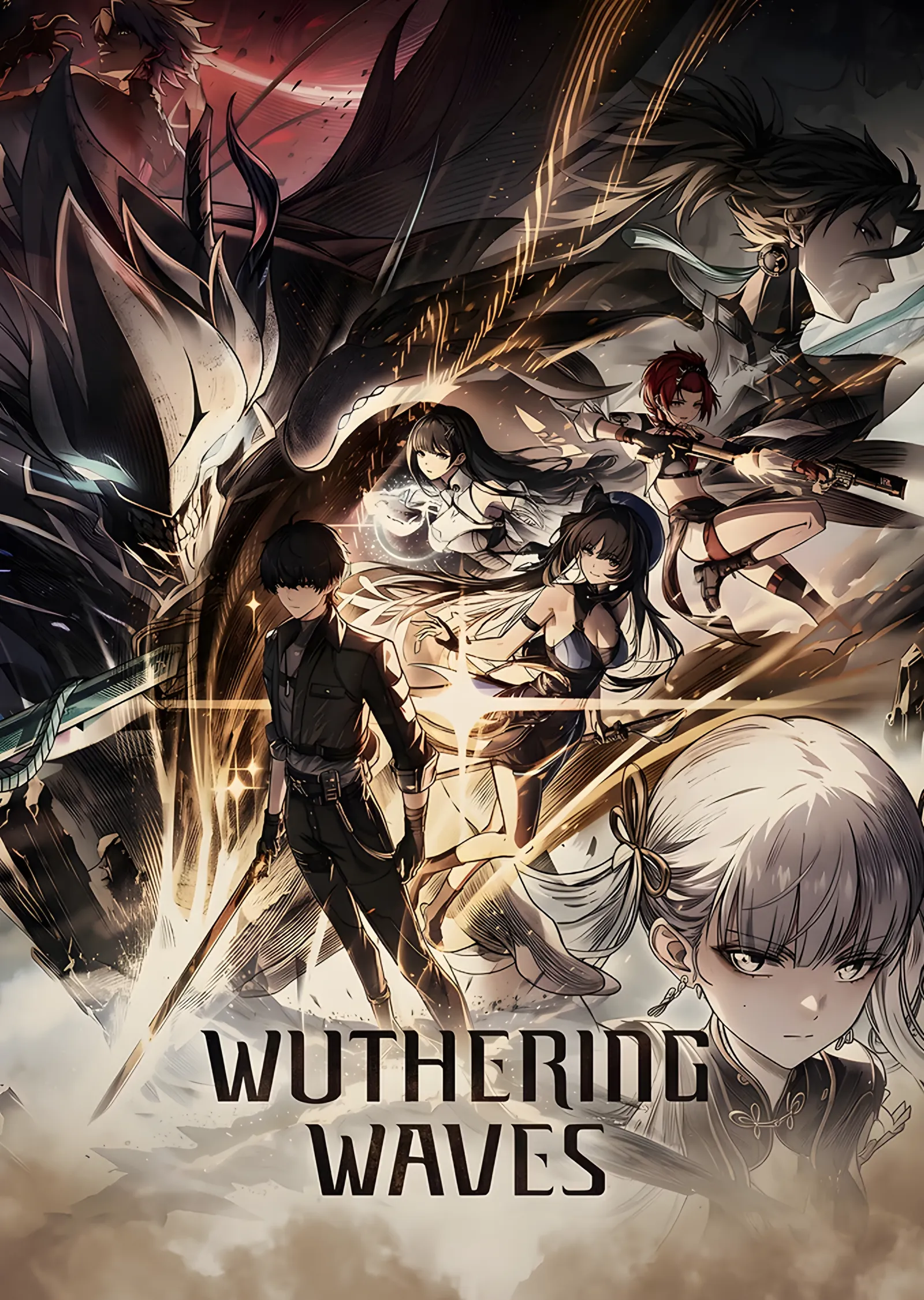 Wuthering Waves: Krem Zeminde Karakter Montajı metal tablo