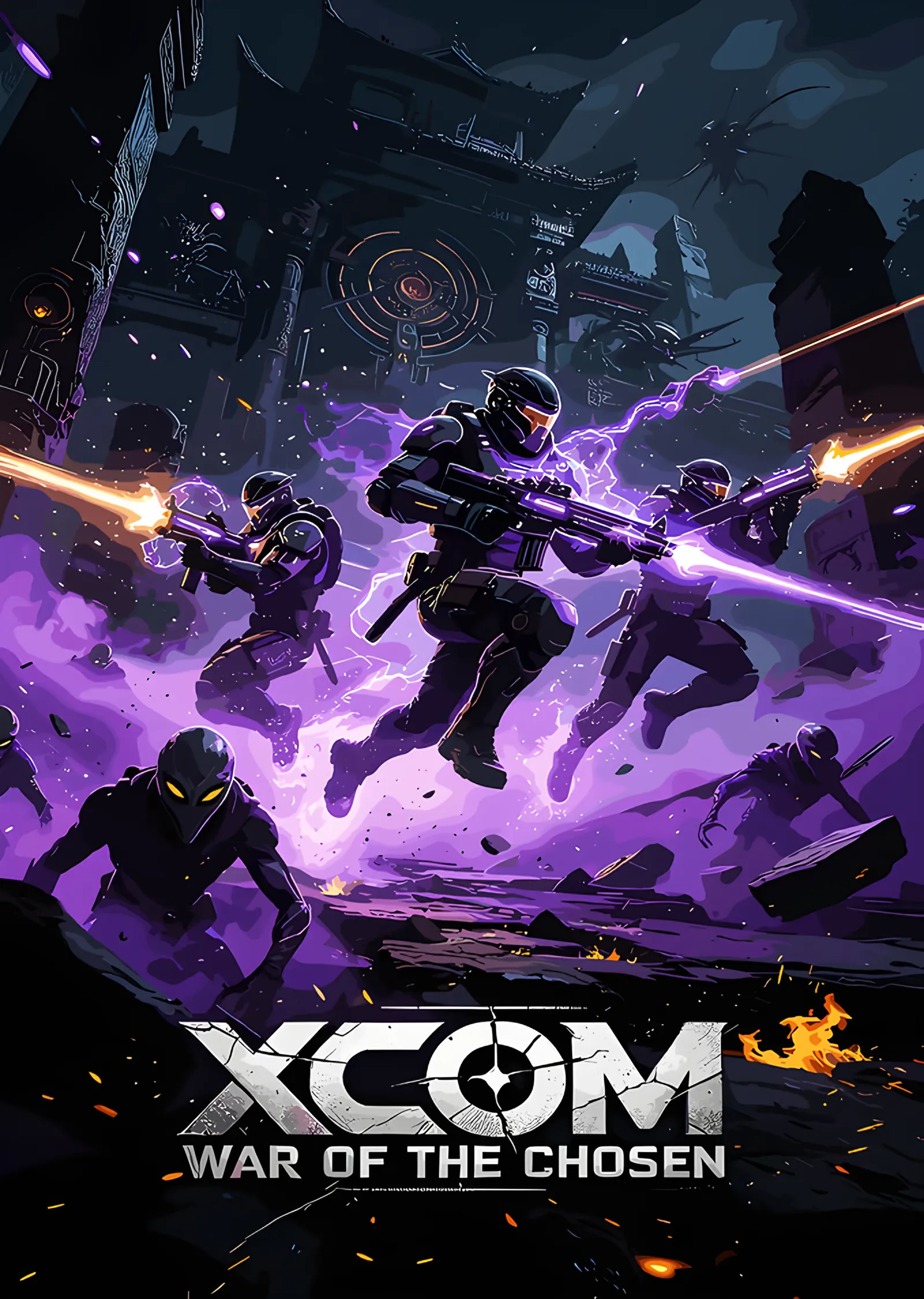 XCOM 2 War of the Chosen: Mor Işıkta Çatışma metal tablo