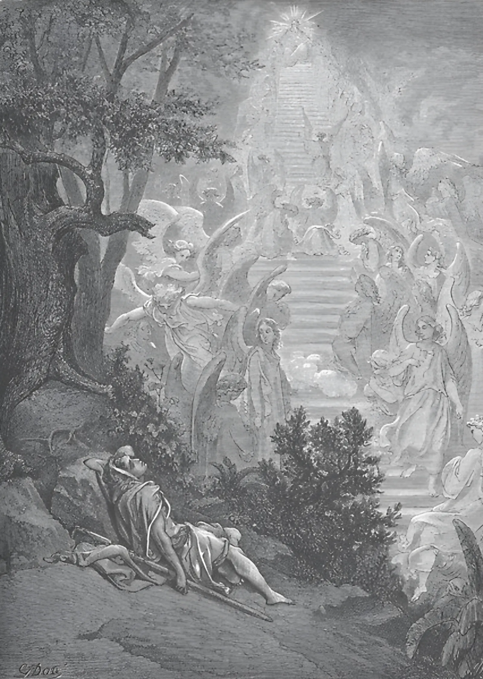 Yakup'un Rüyası - Gustave Doré metal tablo