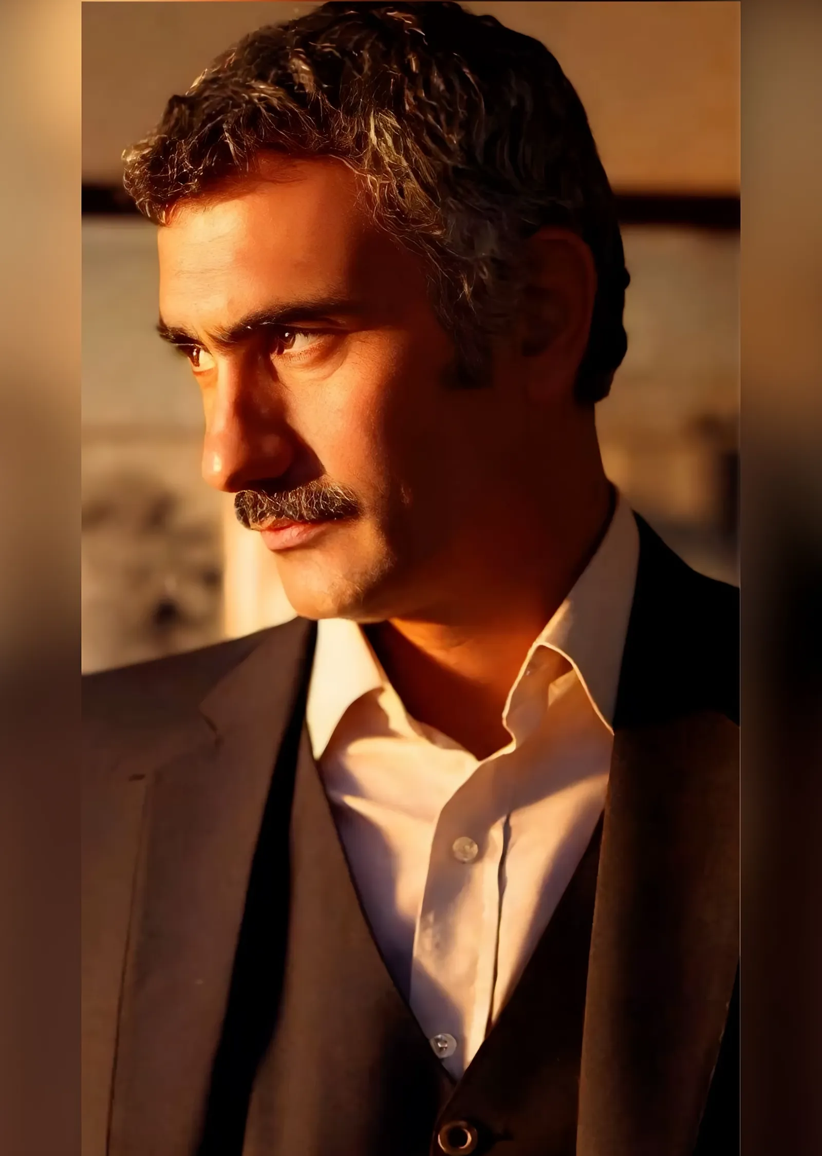 Yılmaz Güney - Renkli Portre metal tablo