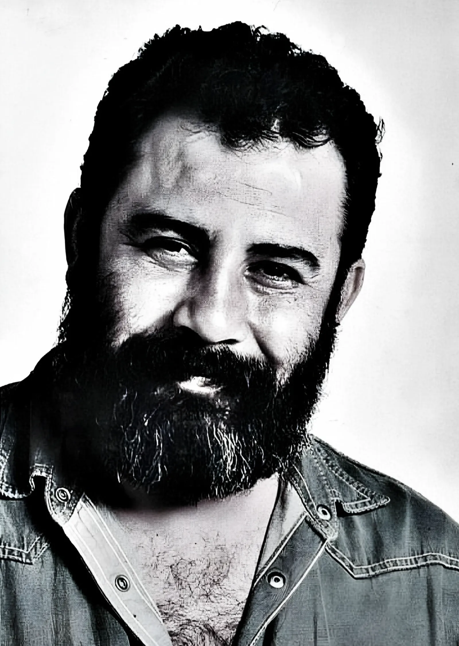 Ahmet Kaya - Sakallı Portre metal tablo