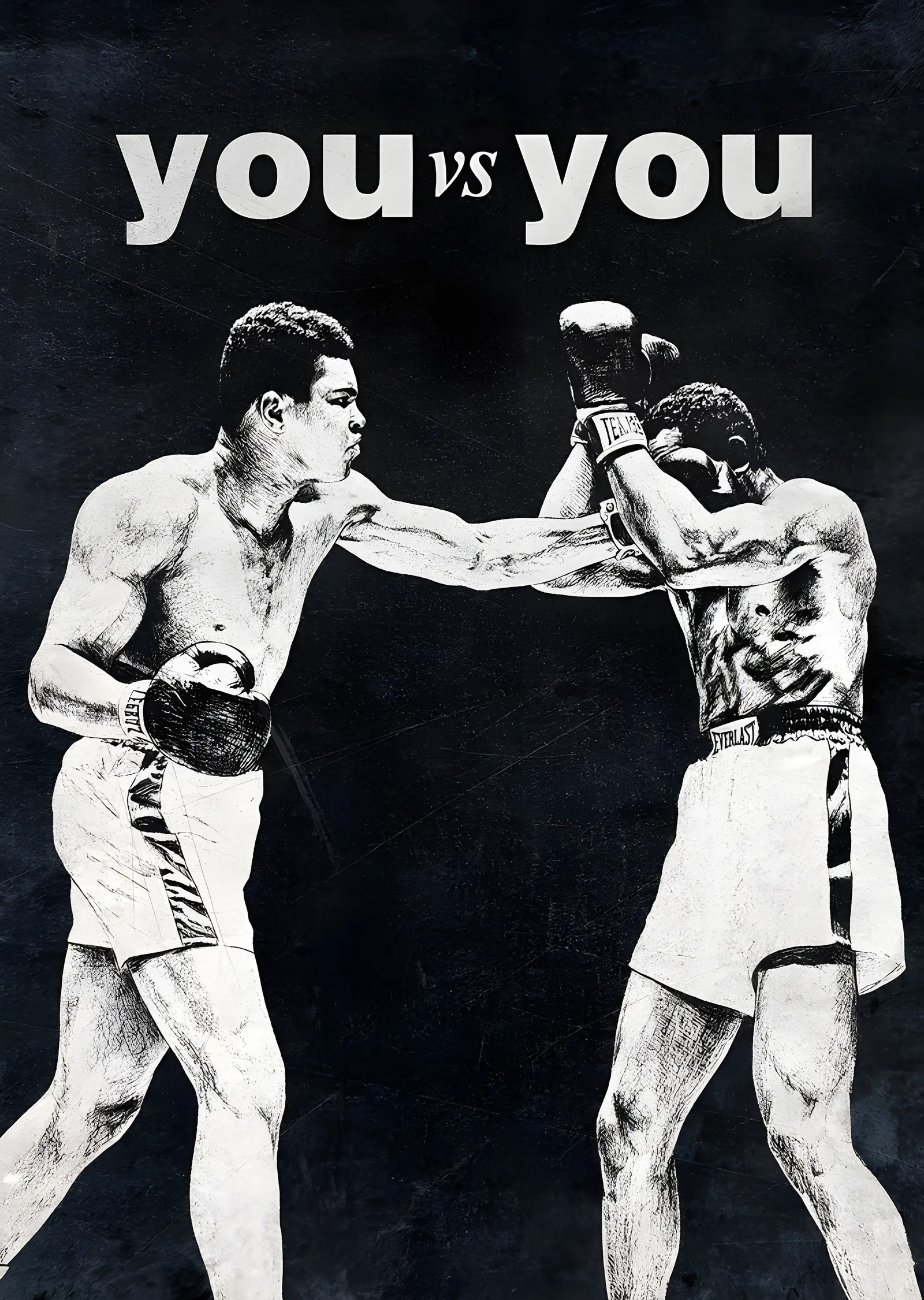 You vs You - Boks metal tablo