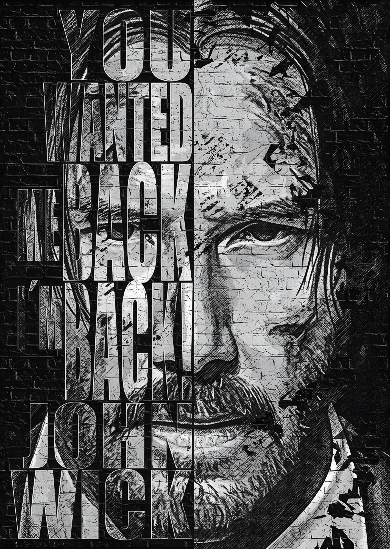 John Wick: You Wanted Me Back, I'm Back metal tablo