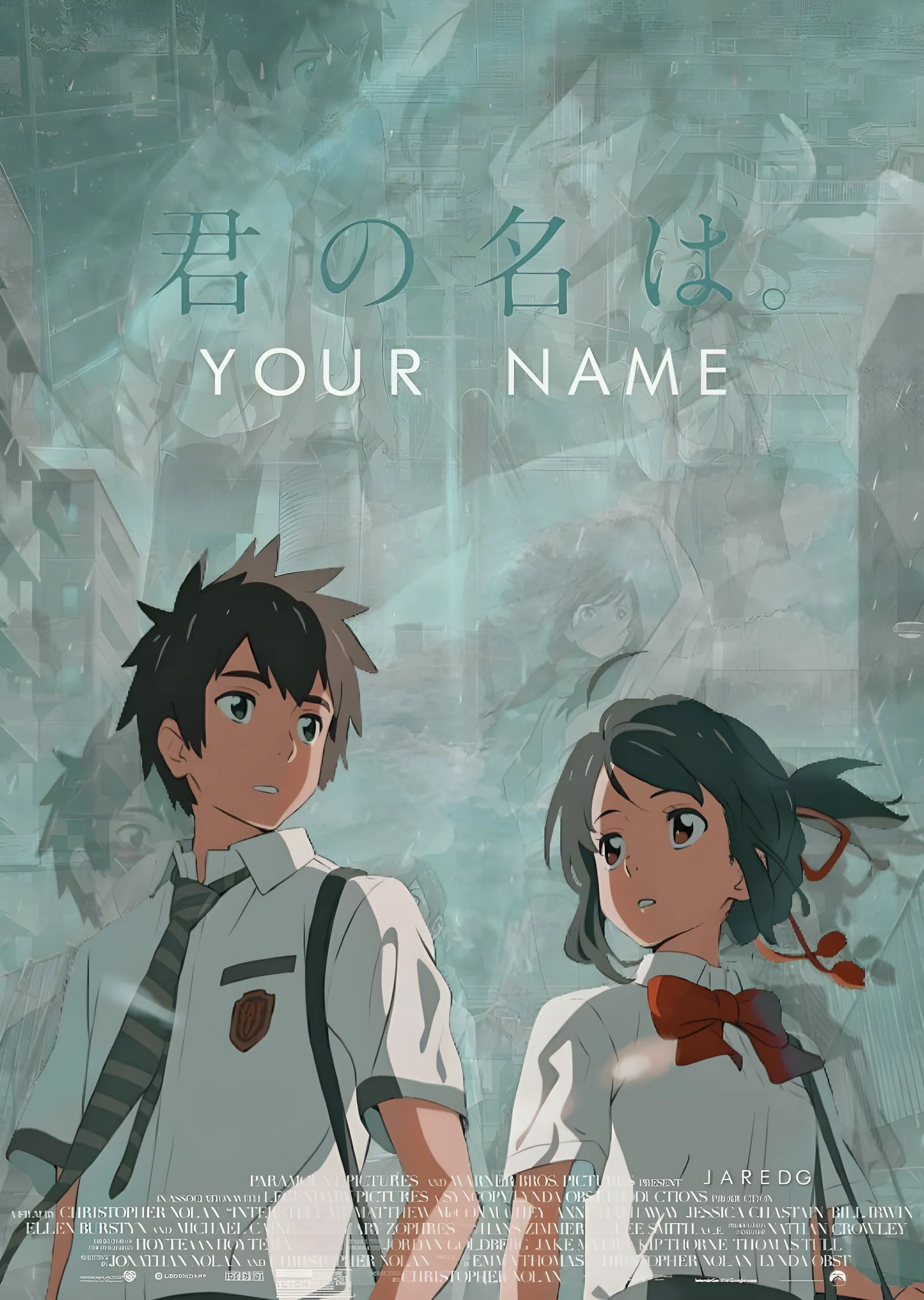 Your Name - Nane Yeşili metal tablo