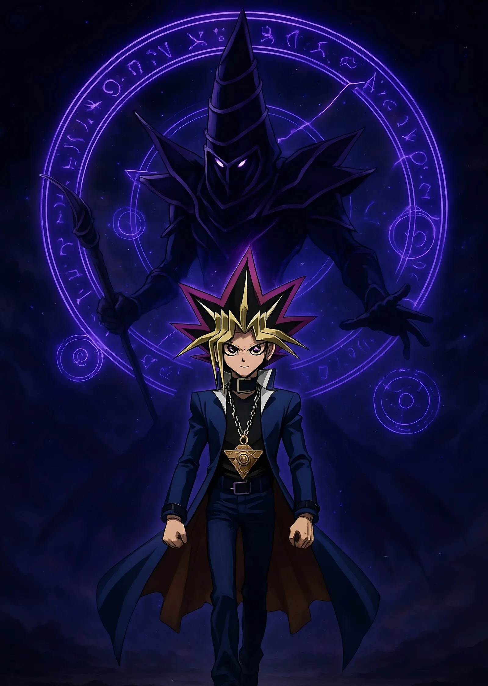 Yugi Muto - Kara Büyücü metal tablo