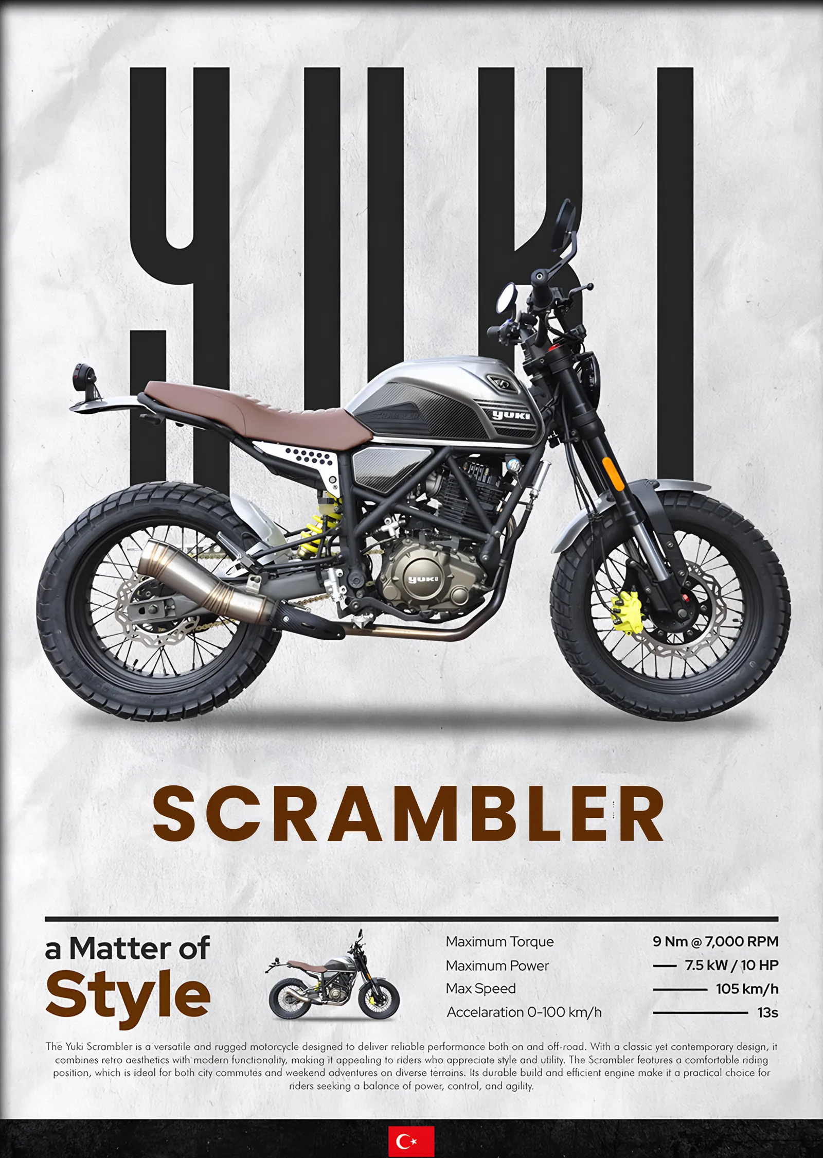Yuki Scrambler metal tablo