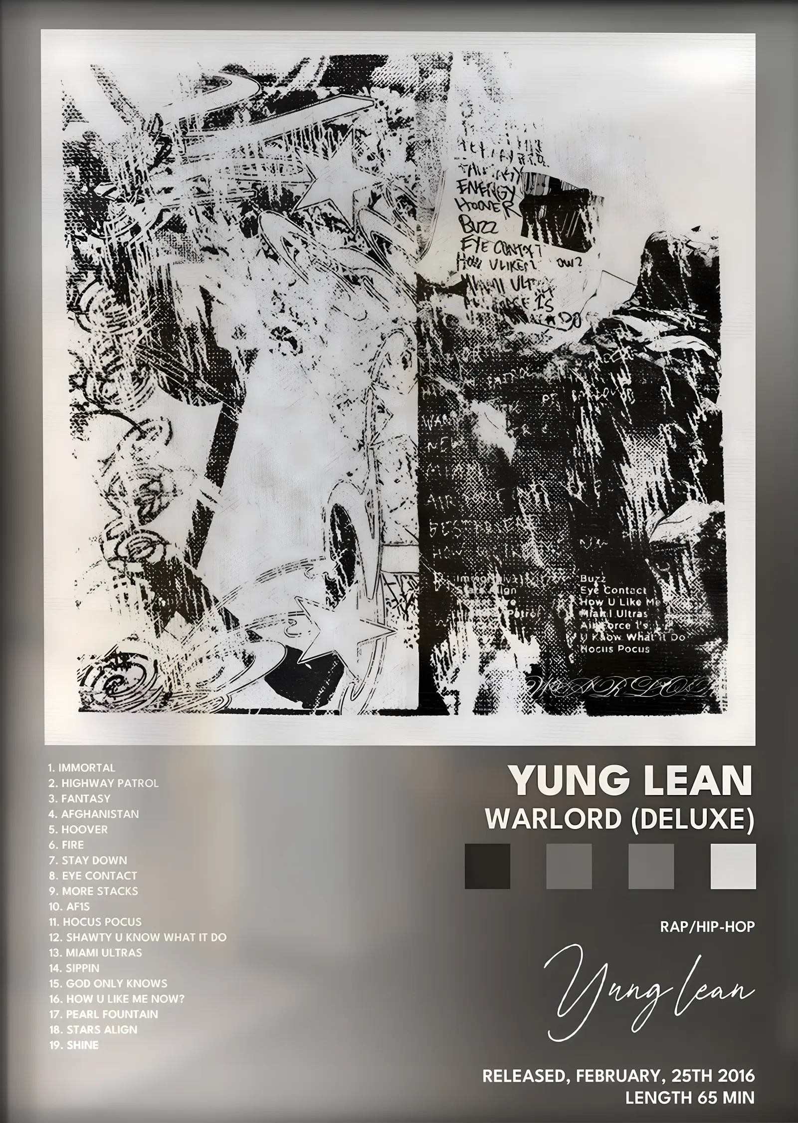 Yung Lean: Warlord metal tablo
